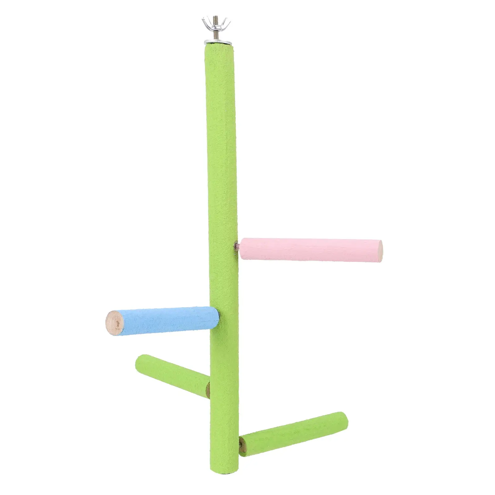 NUOLUX Bird Perch Stand Parrotwood Shower Tree Play Wooden Ladder Cockatiel Climbing Cage Parakeet Playstand