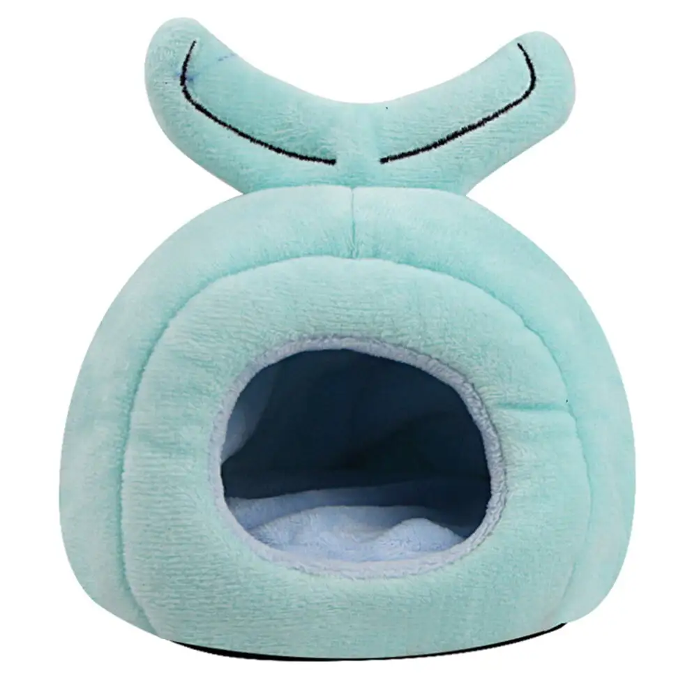 Cartoon Whale Shape Hamster Plush Warm House Bed For Chinchillas Mice Rabbit