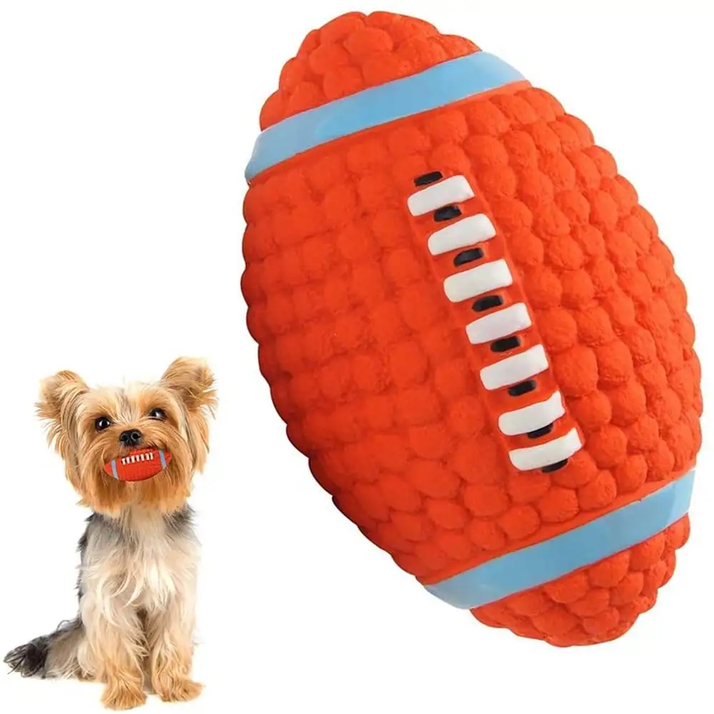 Squeaky Latex Rubber Dog Toy Balls for Small Medium Large Dogs Interactive Floating Bouncing Ball for Soft Chewer Water Sports Fetch and Play