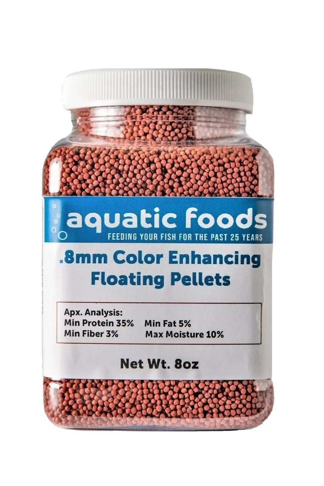 0.8mm Color Enhancing Floating Pellets for Baby Discus. Cichlids. All Tropicals. Koi and Pond Fisha?|8oz Small Jar