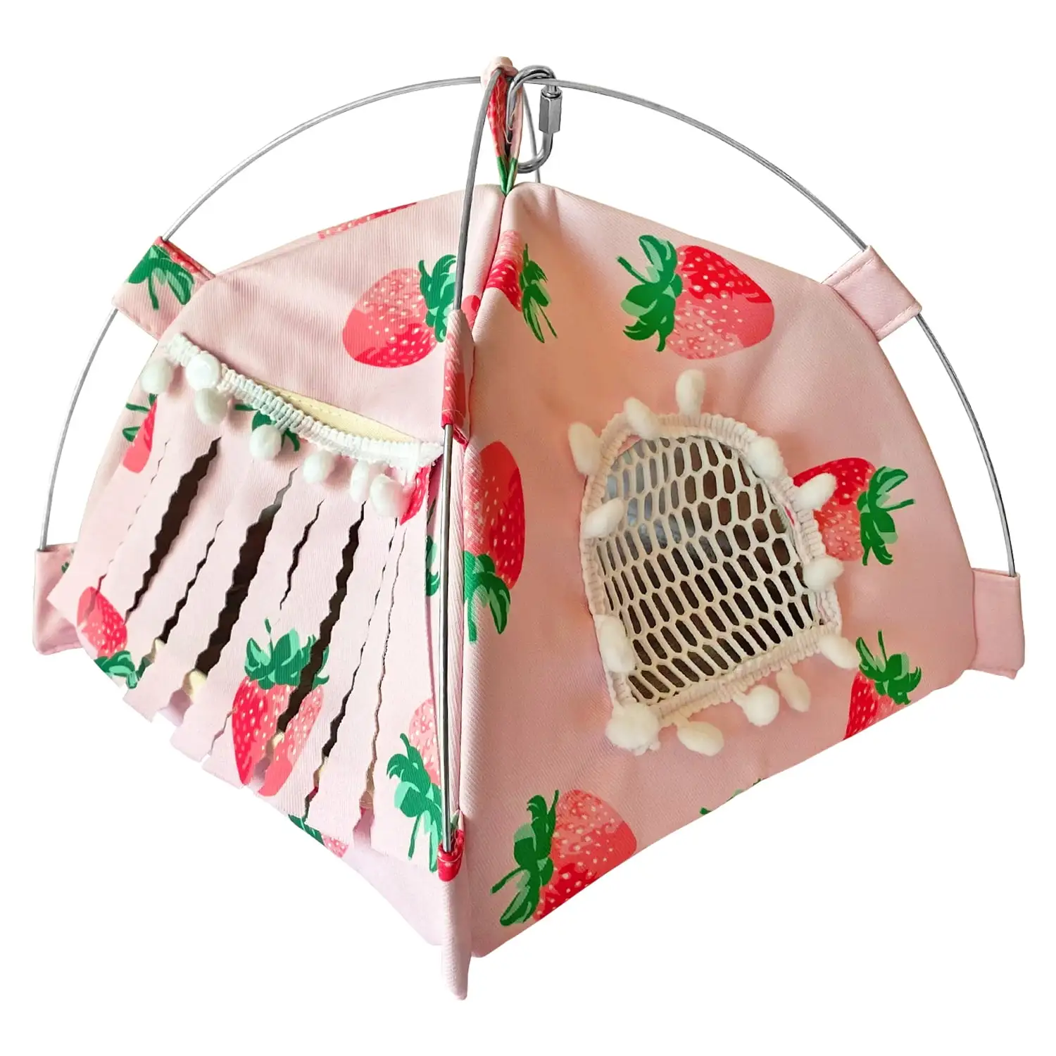 Small Animal Nest Portable Bed Tent Forest Hidey Curtain Habitat Hideout for Hamster. Mice. Rat. Guinea Pig. Hedgehog ( Pink )