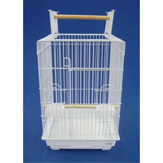 YML Open Top Small Parrot Cage in White