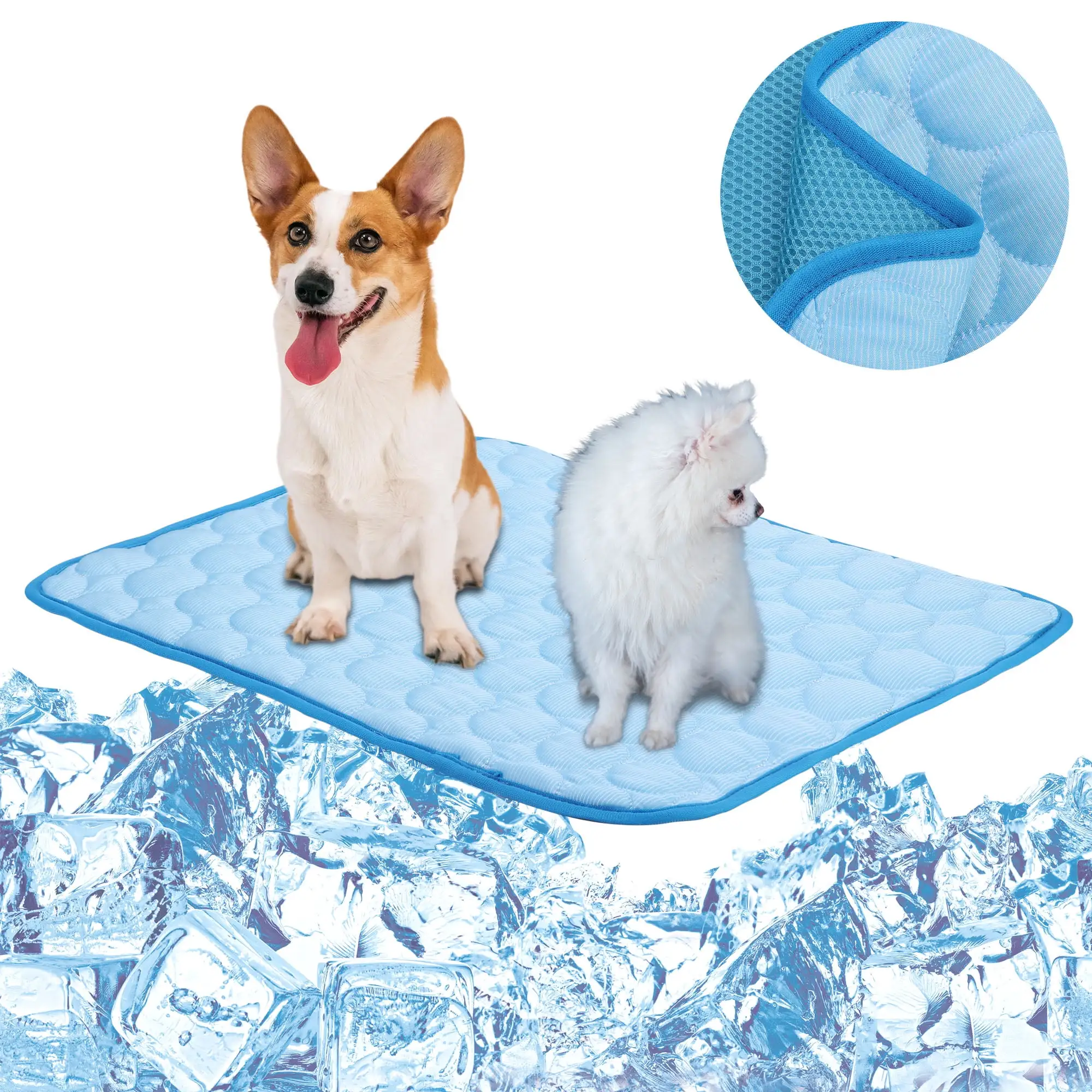 Pets Dog Cooling Mat Pad for Kennels Crates Beds Durable Self Cooling Gel