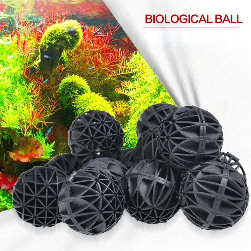 100 Pcs 16Mm Aquarium Bio Balls Filter Media Wet Dry Koi Fish Tank Pond Home Accessories