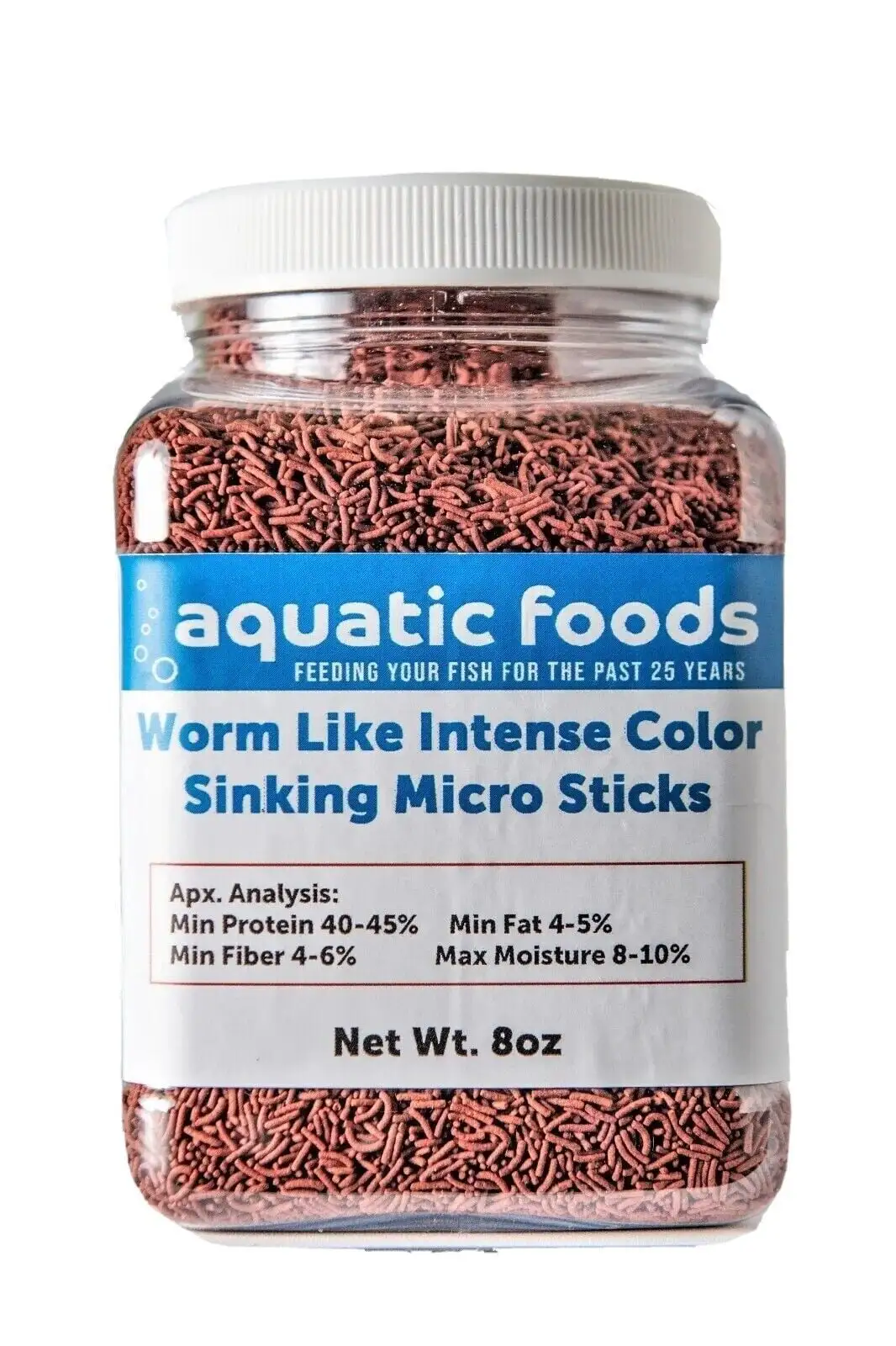 Worm Like Intense Color Enhancing Sinking Micro Sticks for Discus. Cichlids. Koi and Pond Fish. All Tropical Fisha?|8oz Small Jar