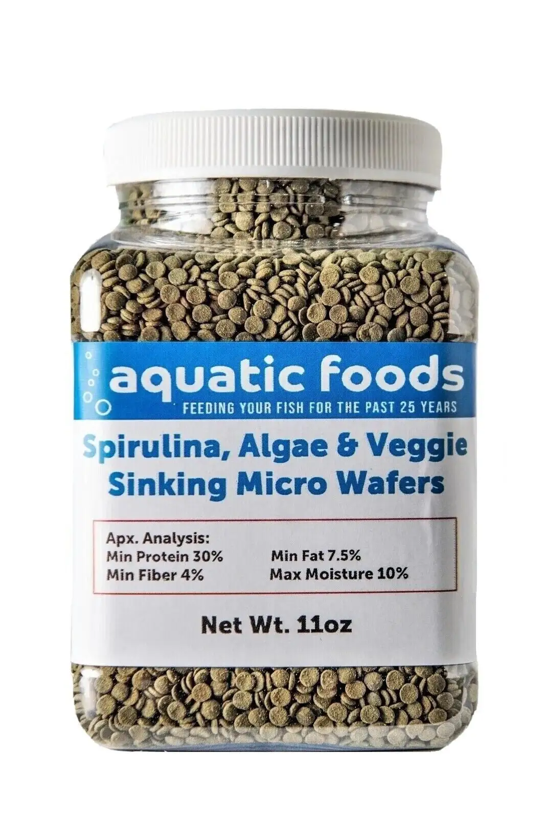 1/8 Spirulina. Algae & Veggies. Sinking Micro Wafers for Bottom Fish. Shrimp. Crabs. Crayfish. All Tropical Fisha?|11oz Small Jar