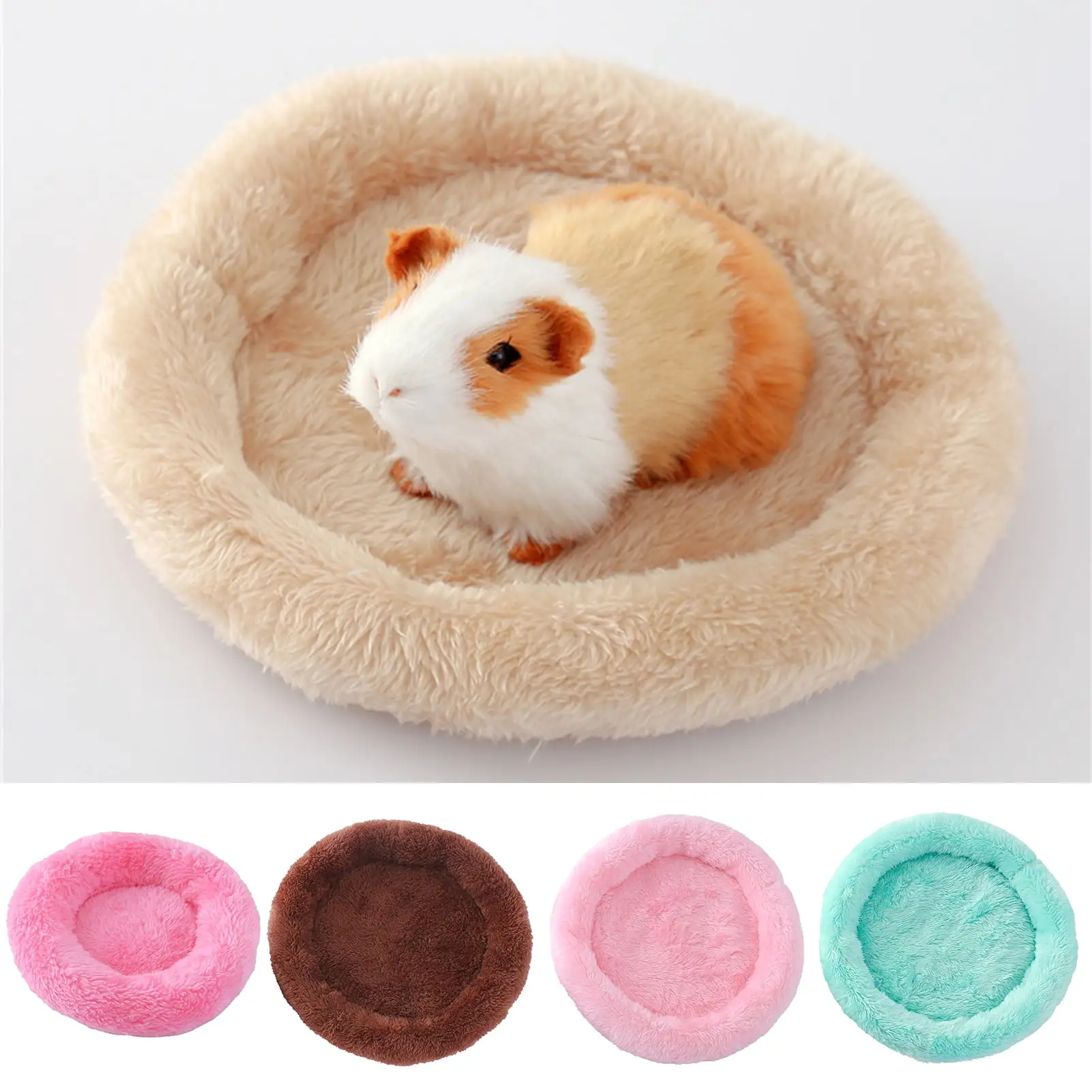 Shulemin Hamster Bed Round Shape Keep Warm Sleeping Bed Hedgehog Chinchilla Rabbit Small Animal Nest Cage Accessories