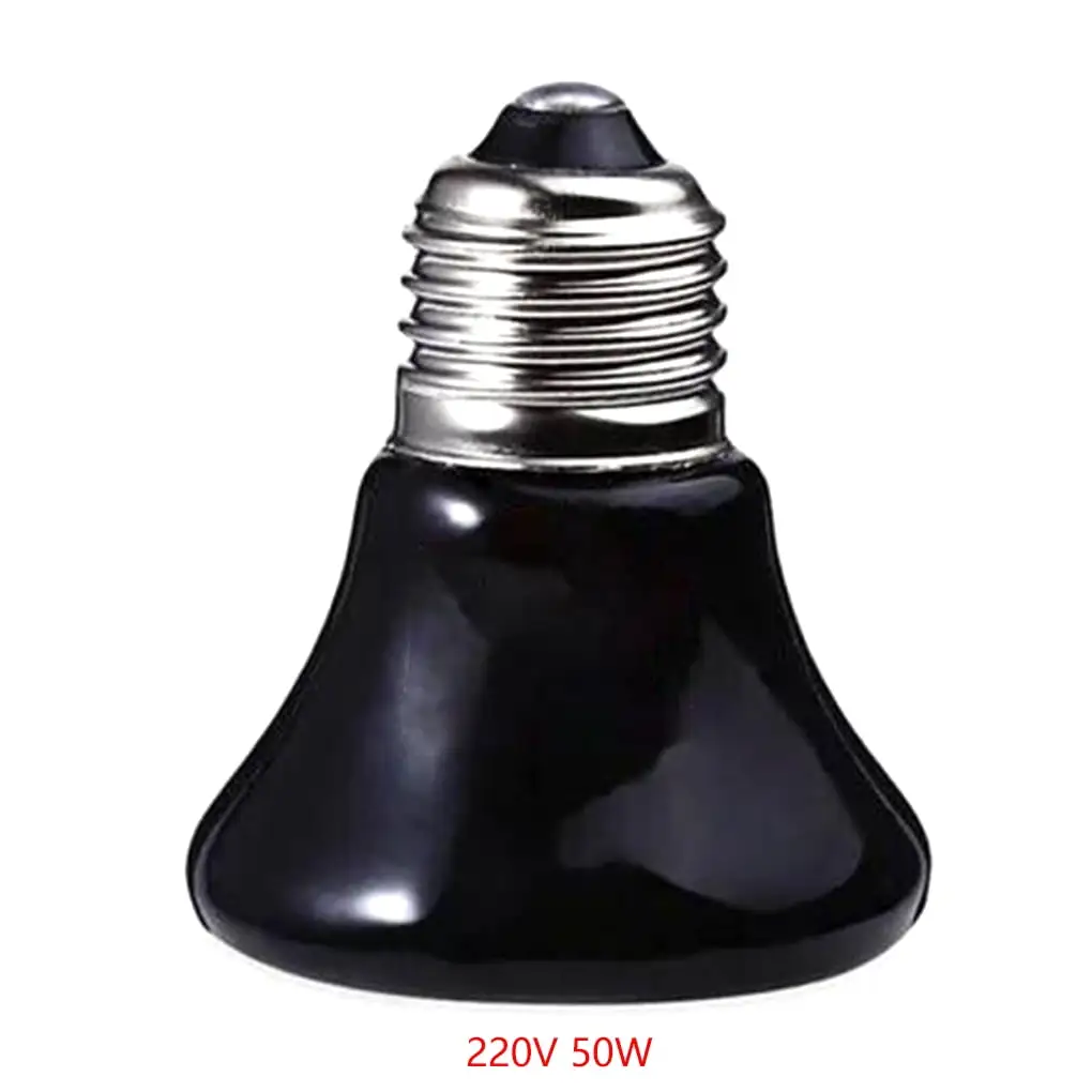 Infrared Ceramic Heat Emitter Bulb No Light Terrarium Reptile Amphibians Pet Brooder Heating Bulb 220V 50W