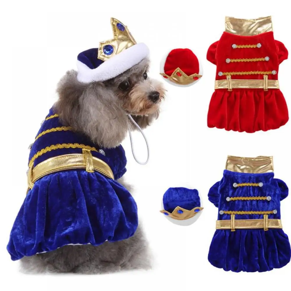 Prince Dog Costume - The King Pet Costume. Cute Halloween Dog Cosplay Costume Fashion Dress for Puppy Small Medium Large Dogs Special Events Funny Photo Props Accessories