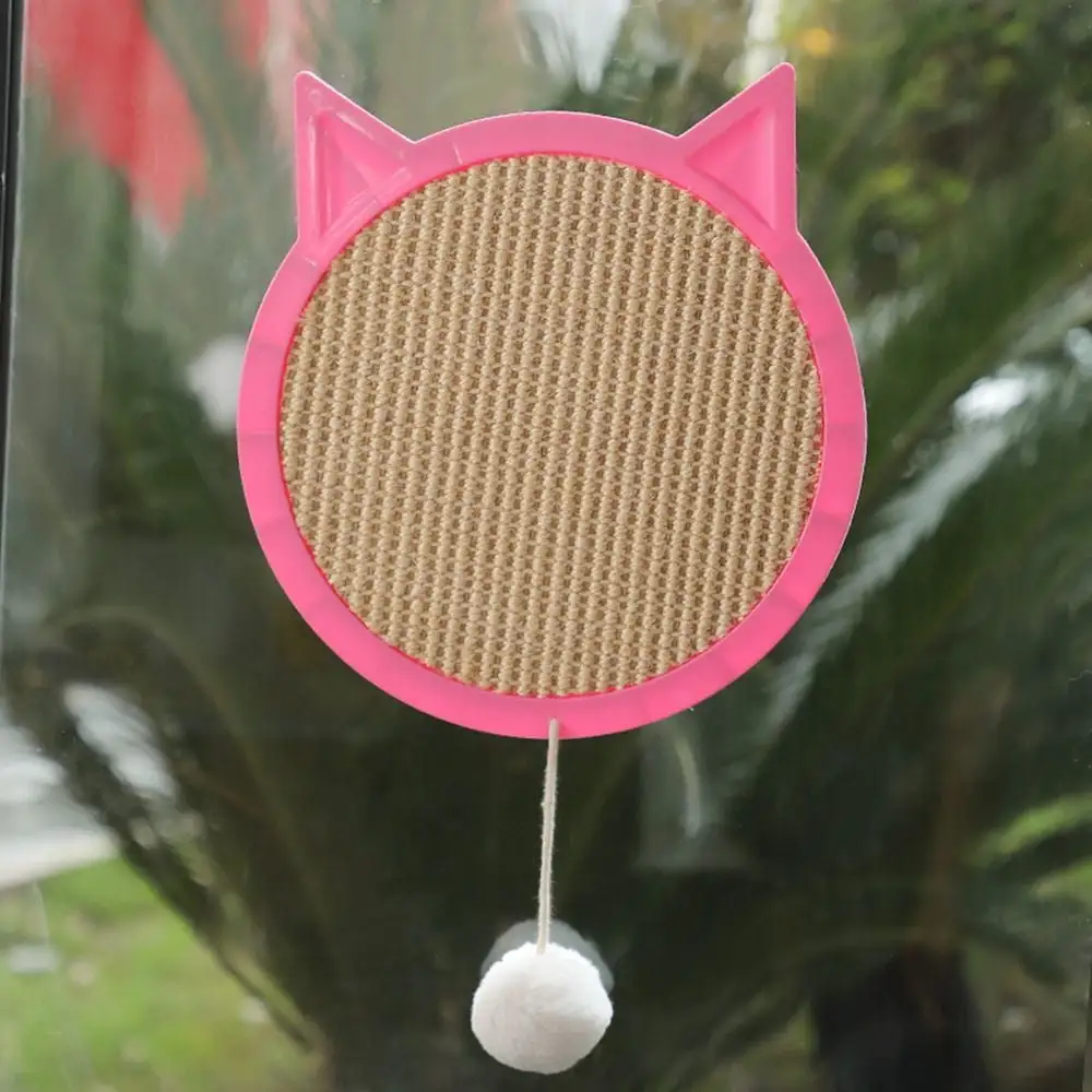 Natural Pet Nail Scraper Mat Scratcher Corner Ball Cat Scratches Board Furniture Protection Cat Toy Pet Supplies PINK