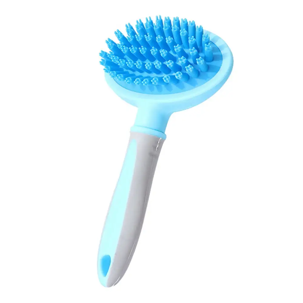 Dog Bath Brush. Premium Cat Shampoo Brush. Soothing Massage Pet Rubber Comb. Comfortable Handle. Hair Removal Soft Grooming Brush Suitable for Long Short Haired Dogs and Cats