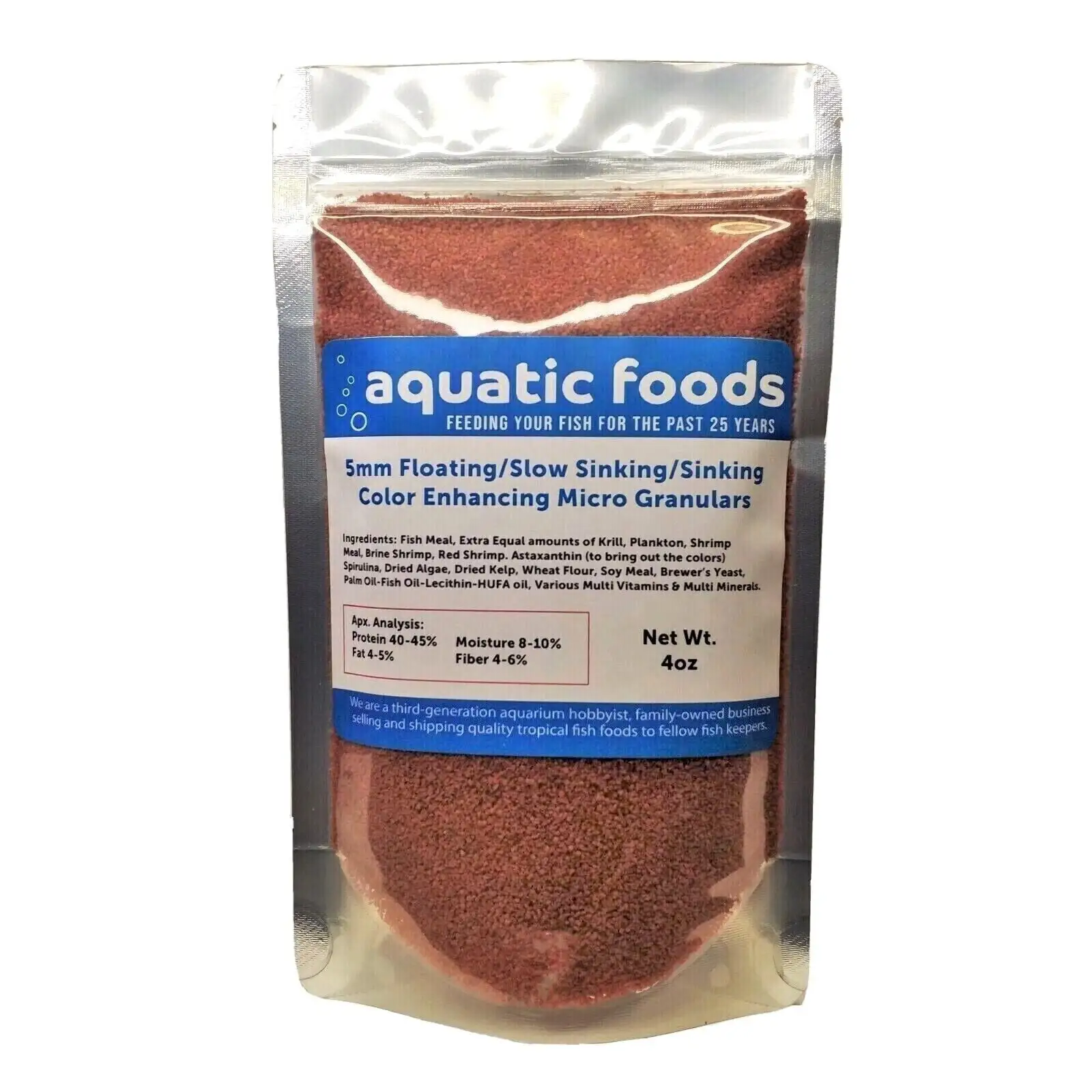 .5mm Floating/Slow Sinking/Sinking Color Enhancing Micro Granulars for Discus. Cichlids All Tropicals. Koi and Pond Fisha?|4oz Bag