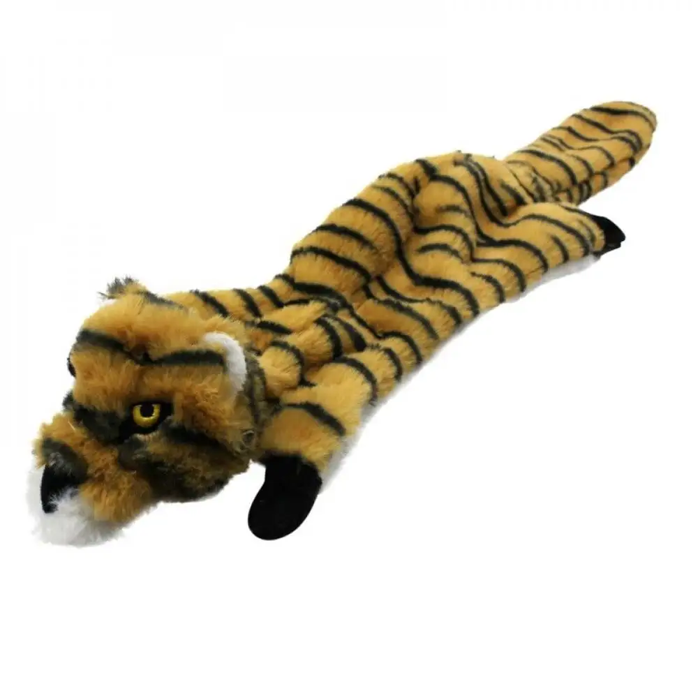 Clearance Squeaky Dog Toys Stuffed Tiger Leopard Shape Pet Toy Cute Plush Puzzle Interactive Toy for Dogs Cat Chew Squeaker Pet Products