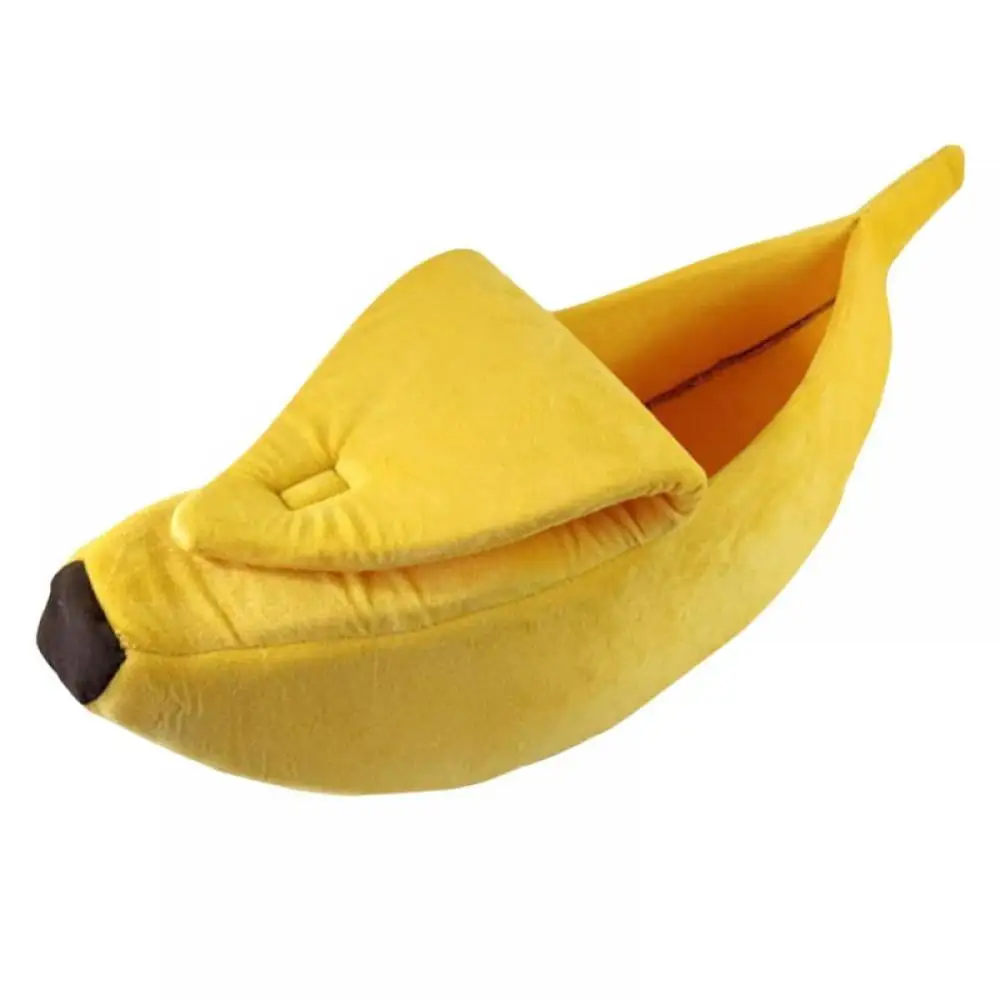 Banana Bed Pet Cat Dog Boat Warm Hourse Soft Sleep Nest Sofa Sleeping Playing Resting Bed. Lovely Pet Supplies for Cats Kittens by AMAZING FASHION