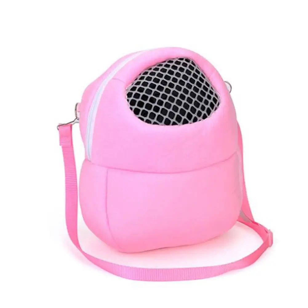 Pet Carrier Bags Hamster Rat Hedgehog Rabbit Sleeping Bag Breathable Portable Outgoing Travel Handbags Backpack with Shoulder Strap 8-10inch