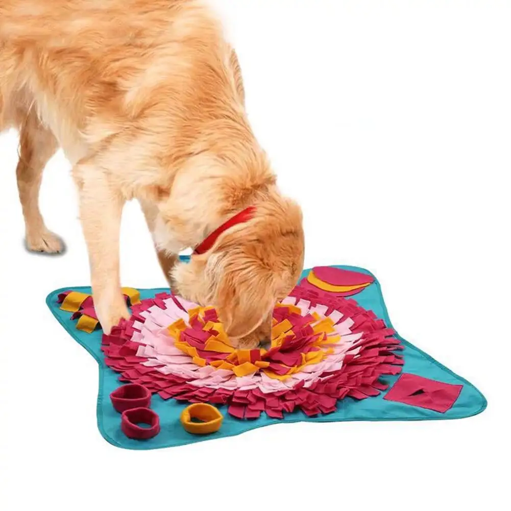 SPRING PARK Snuffle Mat Dog Slow Feeding Mat Stress Relief Mind Stimulating IQ Training Blanket for Dogs