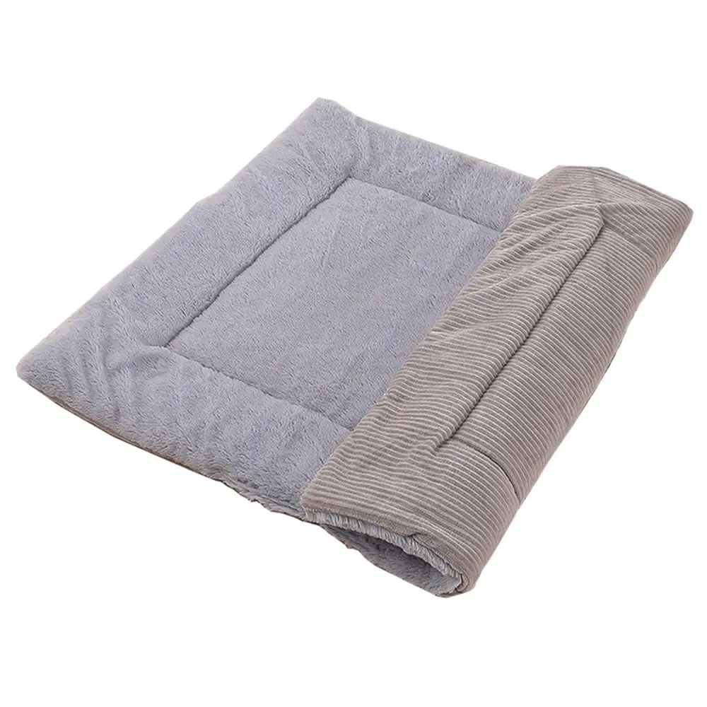 Ultra Soft Pet Dog Cat Bed Mat Winter Mat Reversible Fleece Dog Crate Kennel Pad Machine Washable Pet Bed