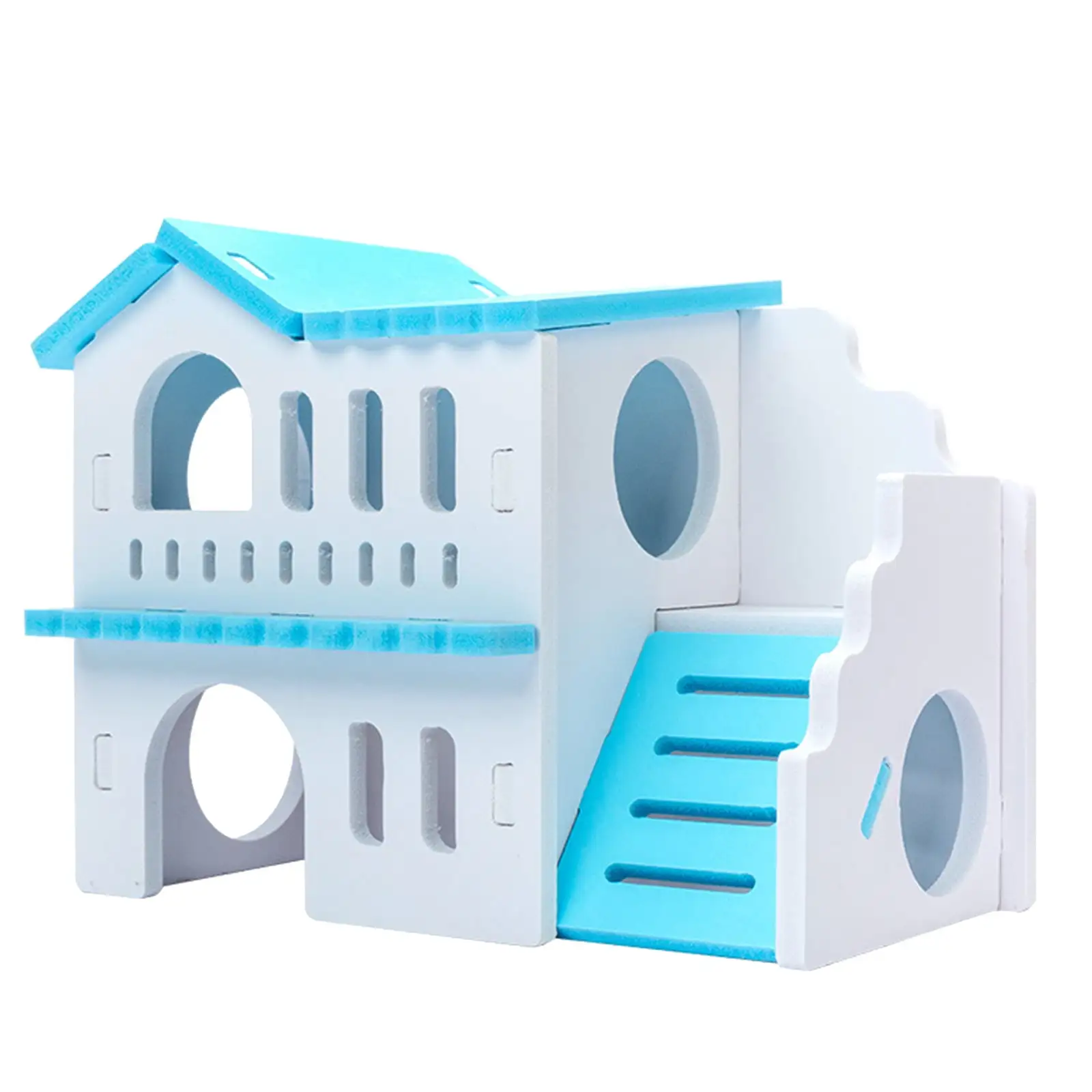 BOOYOU Wood Hamster Rat Mouse Hideout House Hut Hamster Nest Wooden Toy Habitats Decor Chinchilla Nest DIY Hideout Hut