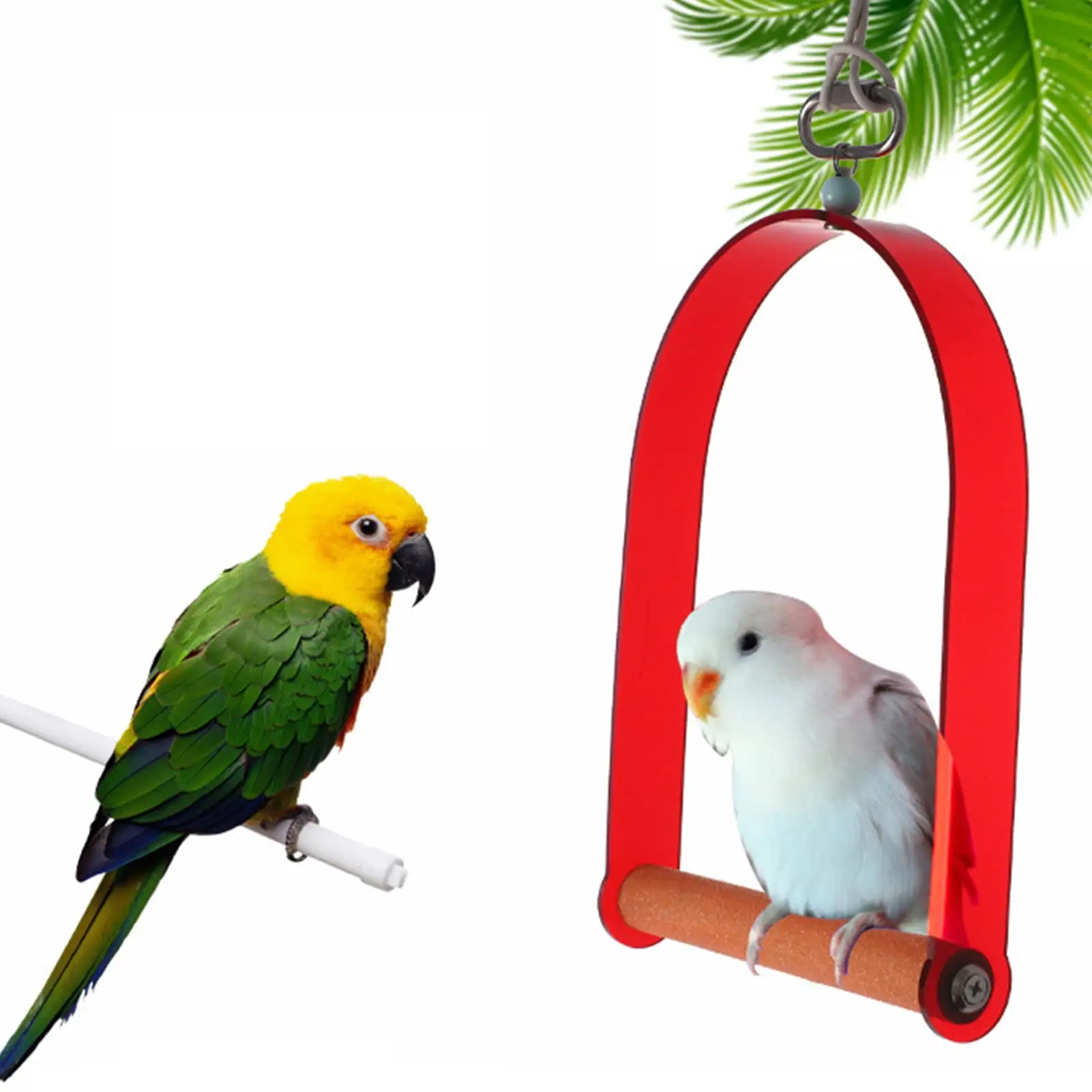 AURORA TRADE Parrot Swing Toy Grinding Rod Wear-resistance Sturdy Parrot Chewing Hanging Hammock Roll Swing and Perch Bird Toys