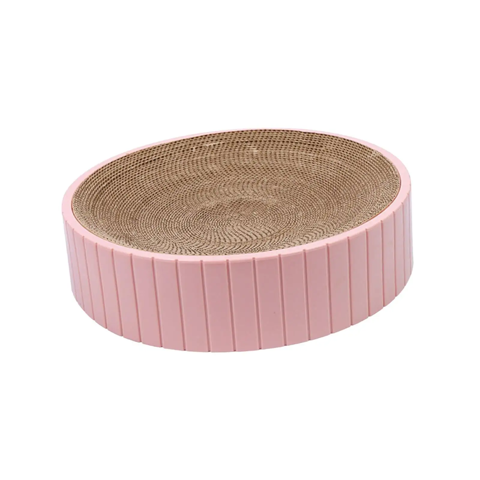 Round Cat Scratcher Indoor Cats Sofa Protector 31Cmx31Cmx6cm Scratching Board Cats Cat Scratching Pad for Pet Supplies Kitten Pink