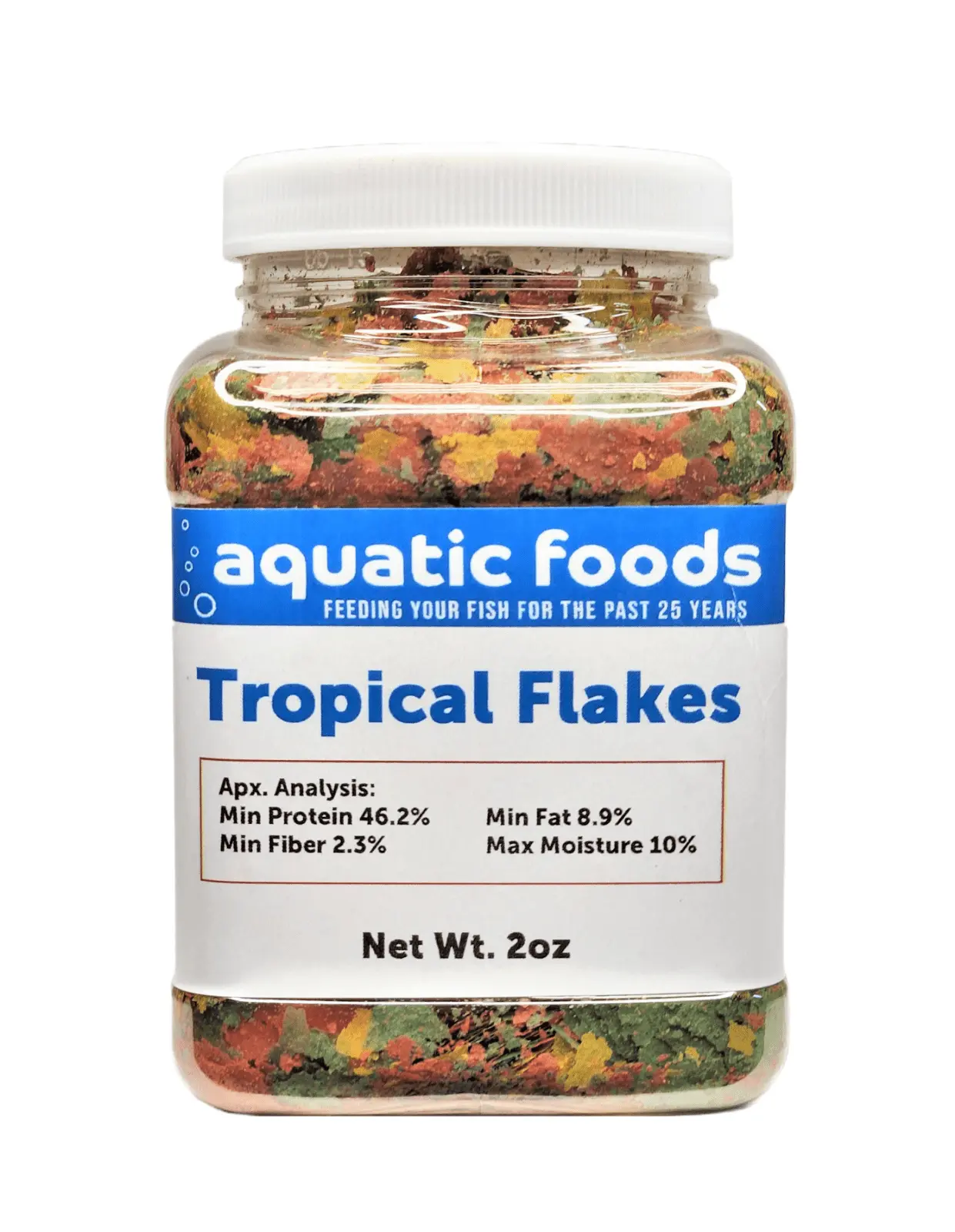 Premium Tropical Fish Flakes. for All Community Tropical Fish. Cichlids and Pond Fish. AFI Tropical Flakesa?|2oz Small Jar