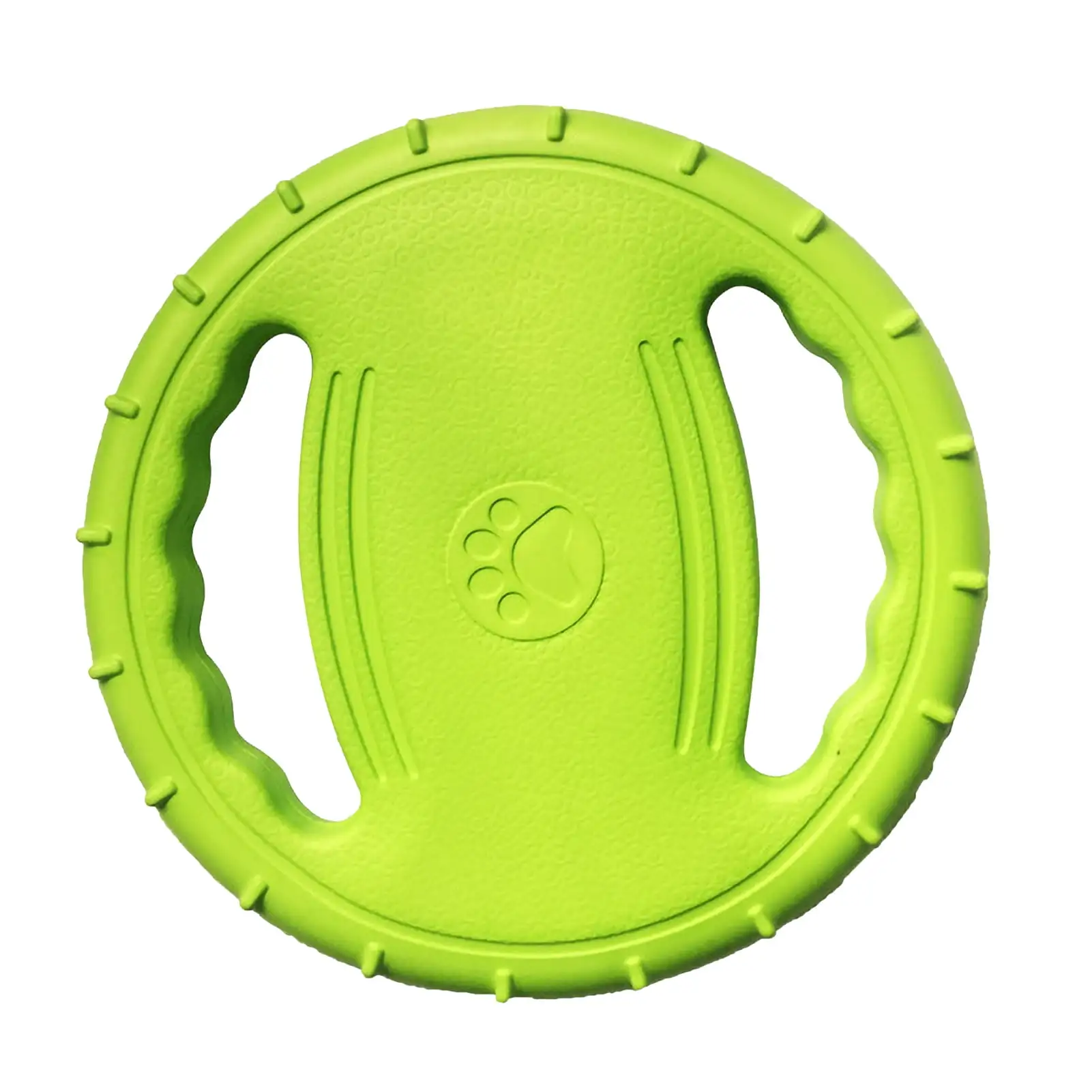 Pet Dog Flying Disc EVA Dog Ring with Double Handles Dog Flyer Toys Outdoor Activity Fetch Toy