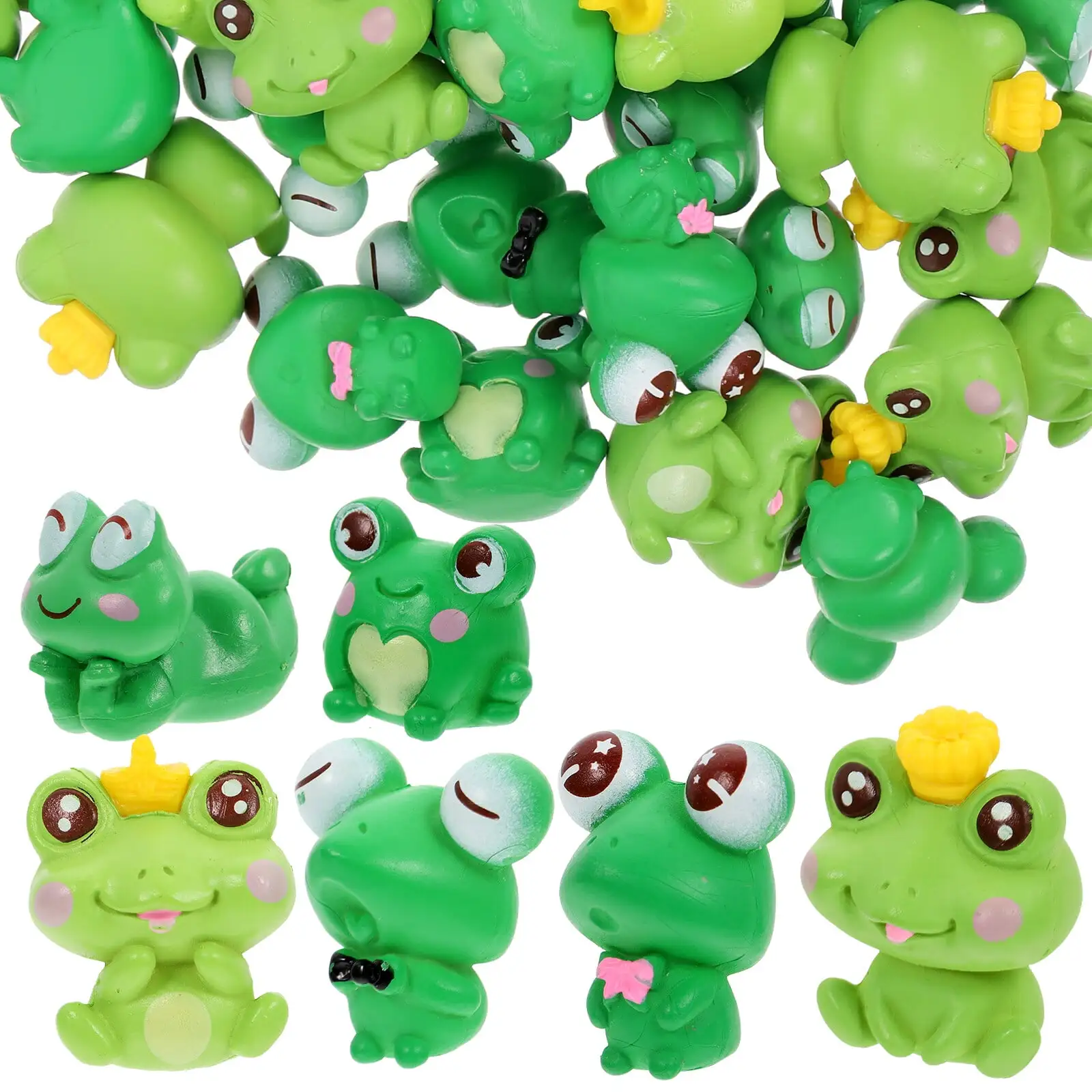 36pcs Cute Frog Miniature Figurines Mini Garden Frog Aquariums Ornaments DIY Animals Model