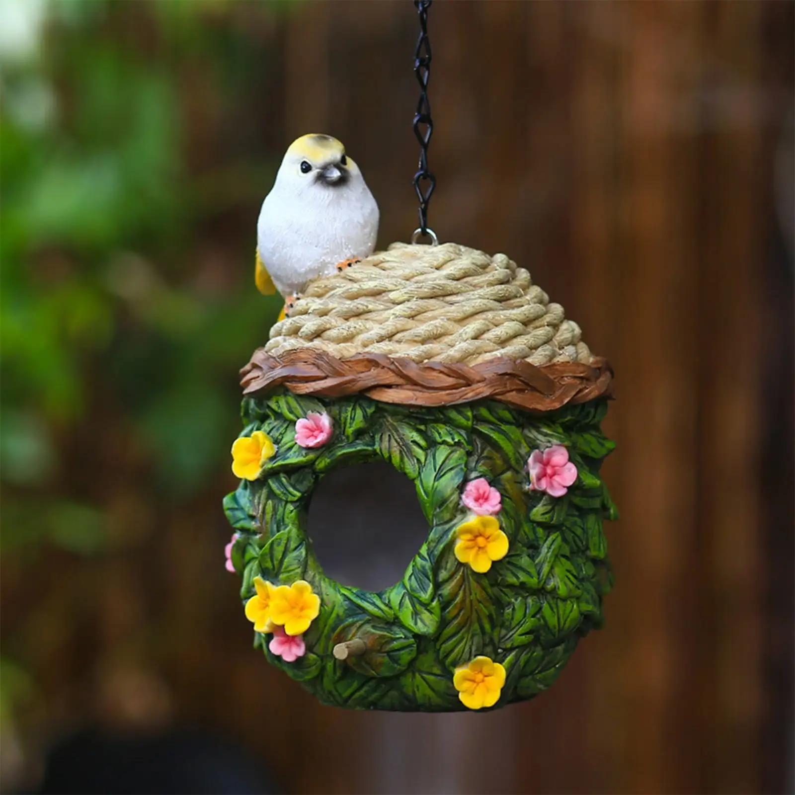 2023 Summer Home and Kitchen Gadgets Savings Clearance! WJSXC Garden Decoration. Outdoor Bird House. Parrot. Winter Insulation. Bird House. Resin Crafts and Ornaments Green