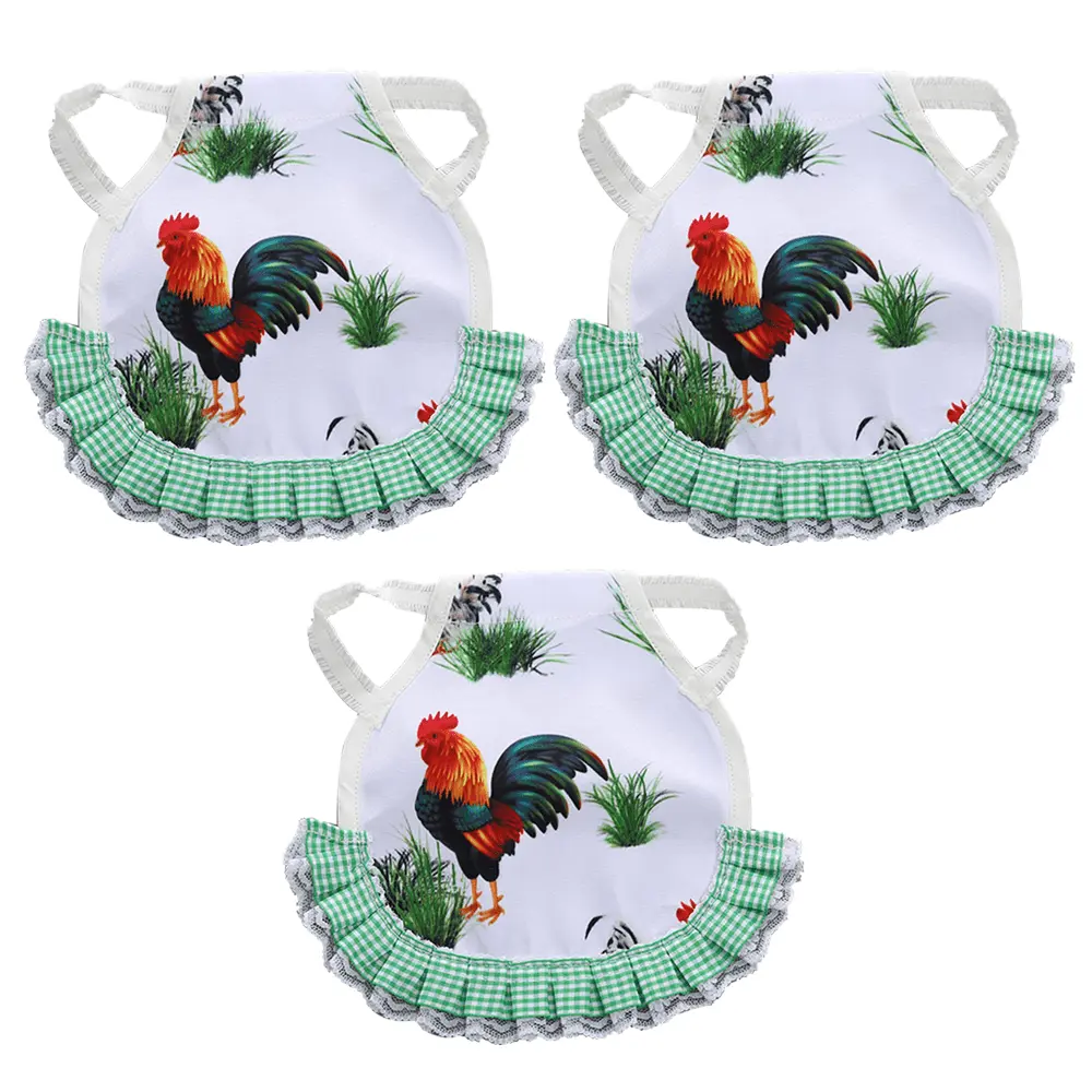 3 Pieces Chicken Saddle-Hen Apron. Chicken Jacket Hen Apron Feather Fixer Poultry Wing Back Cover