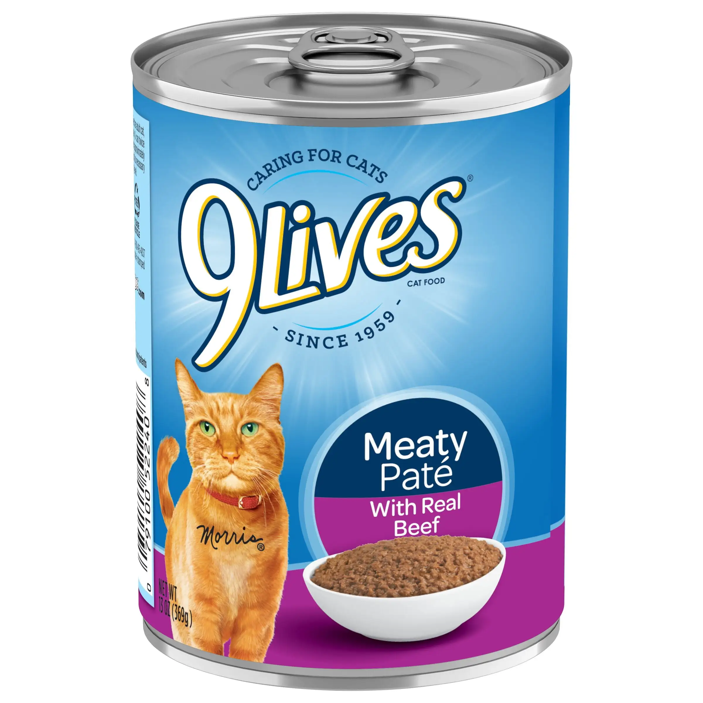 9Lives Meaty Pat?? With Real Beef Wet Cat Food. 13-Ounce Can. 12 Count