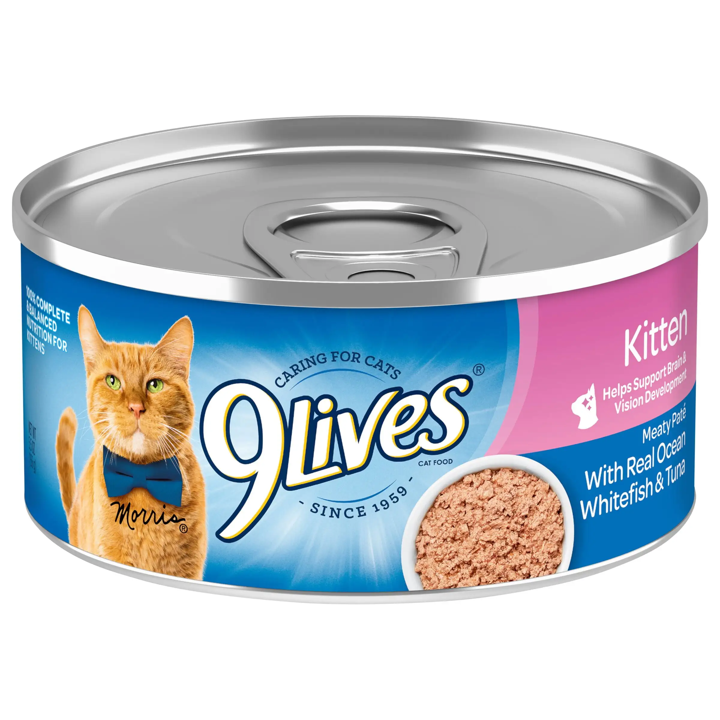 9Lives Wet Senior Cat Food. Tender Morsels With Real Ocean Whitefish & Tuna in Sauce. 5.5 Ounce Can (4 Packs of 6) (24 Cups)