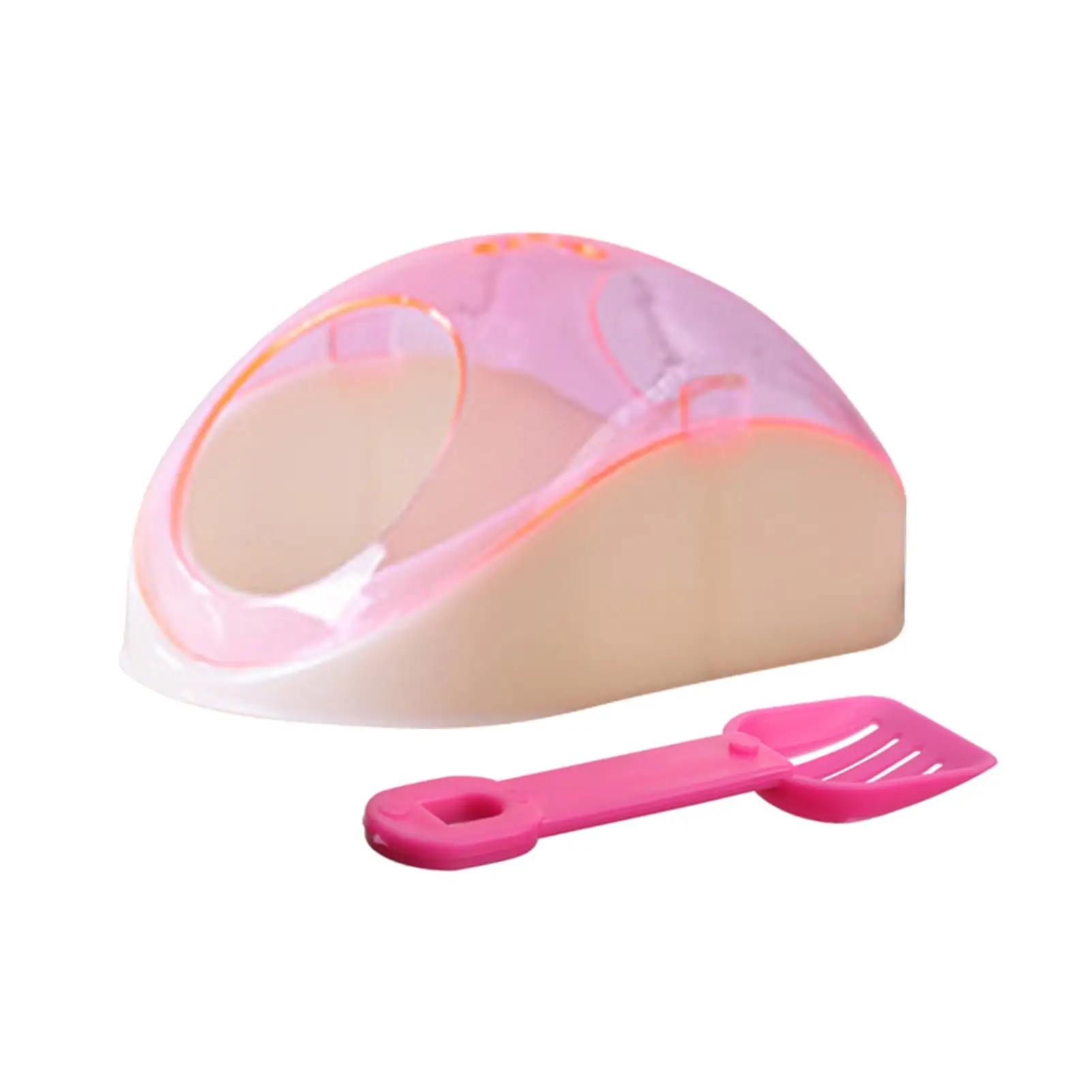 Hamster Luxury Bathroom Grooming with Lid and Bathing Sand Scoop Set for Pets Small Animal Chinchilla Golden Bears Black Bear Hamster Gerbil Mouse