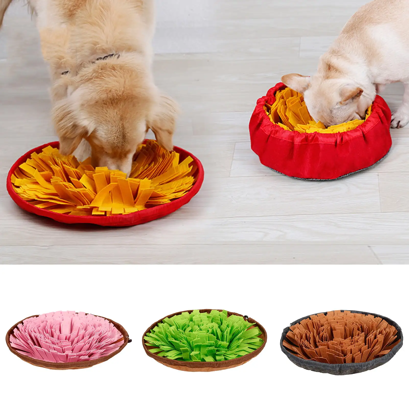 SPRING PARK Dog Snuffle Mat. Dog Feeding Mat Dog Training Pad Pet Nose Work Blanket Non Slip Pet Activity Mat for Foraging Skill. Stress Release