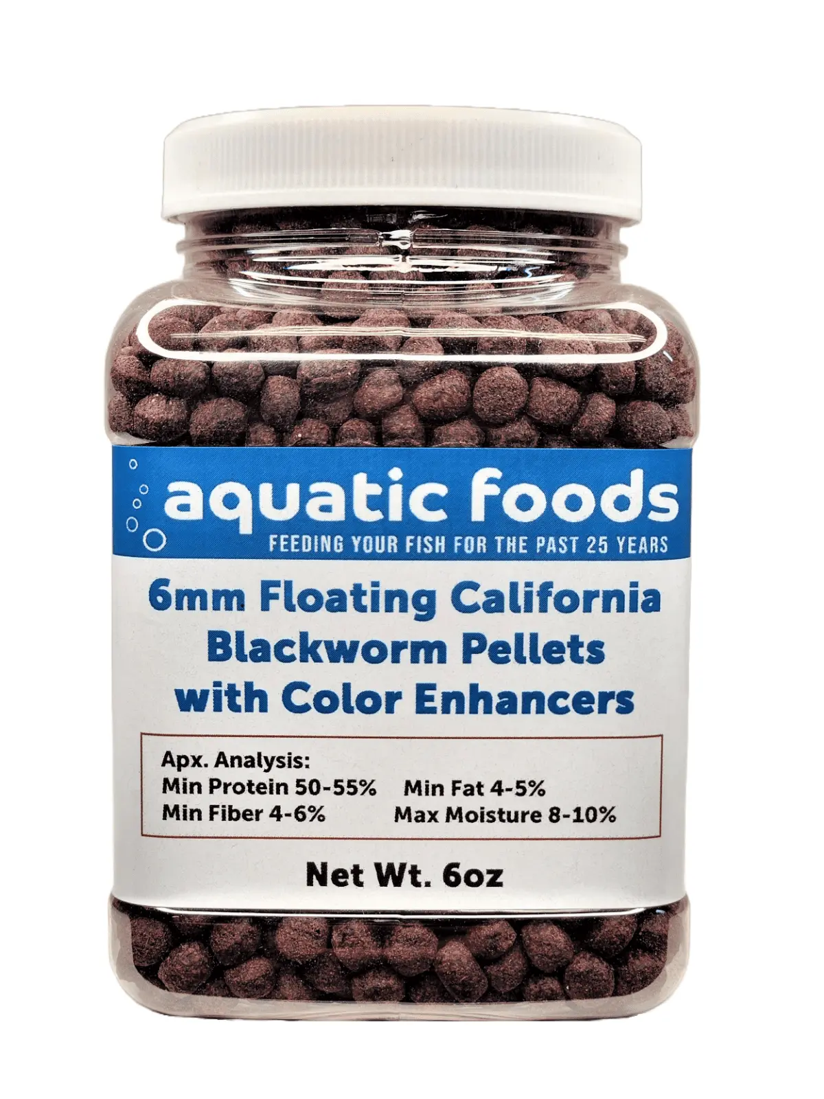 6 mm Floating Blackworm Pellets with Color Enhancers & Vitamins. Great for All Tropical Fish. Marine Fish. Cichlids. Carnivores. Discus. Coldwater Fish. Koi & Pond Fisha?|6oz Small Jar