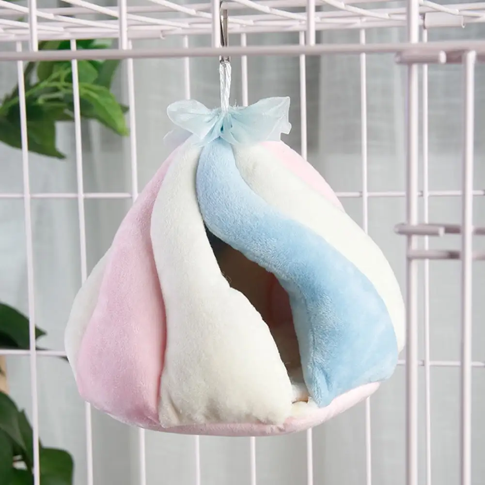 SPRING PARK Pet Toys Colorful Cotton Candy Shape Hammock Nest Hanging Bed Cage Ferret Hamster Rat Birds Squirrel