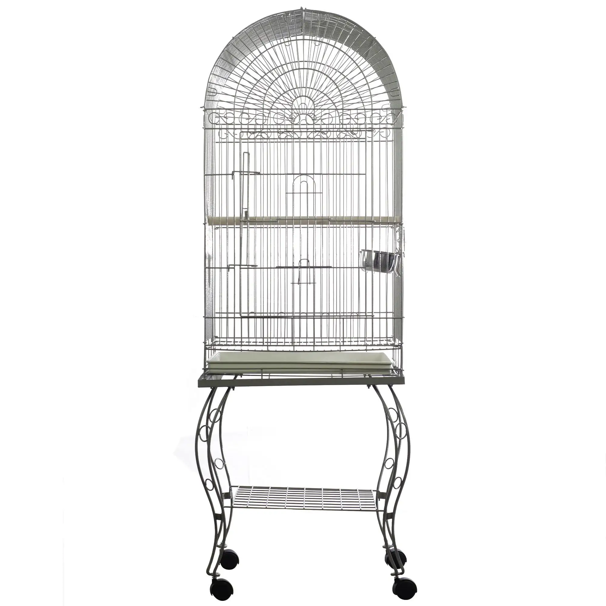 A&E Cage Co Dome Top Bird Cage - Platinum