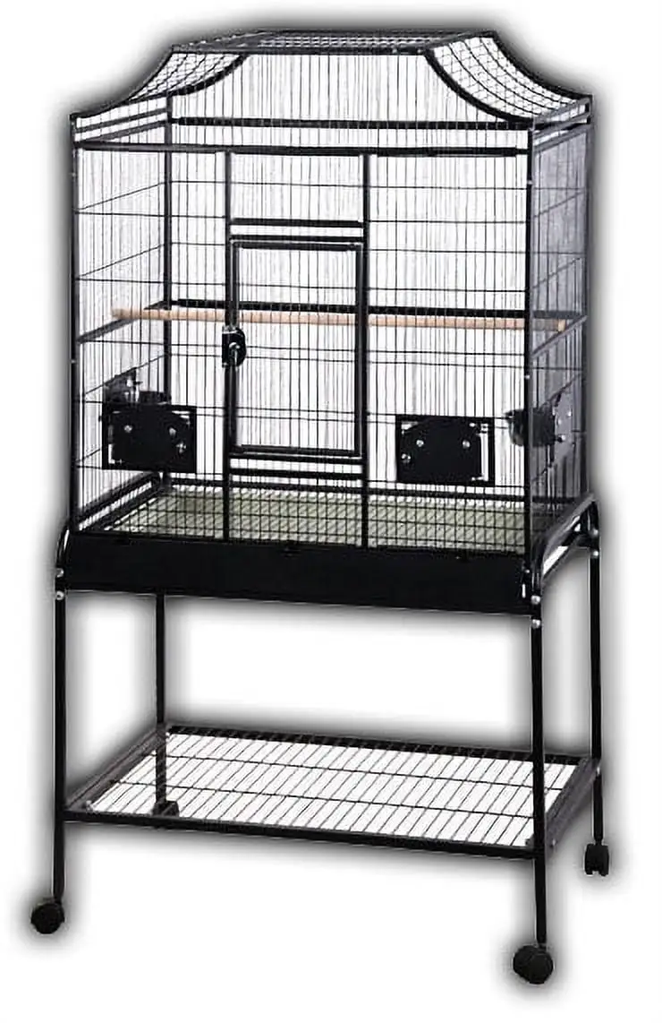 A and E Cage Co. Elegant Style Flight Bird Cage-Black-Large