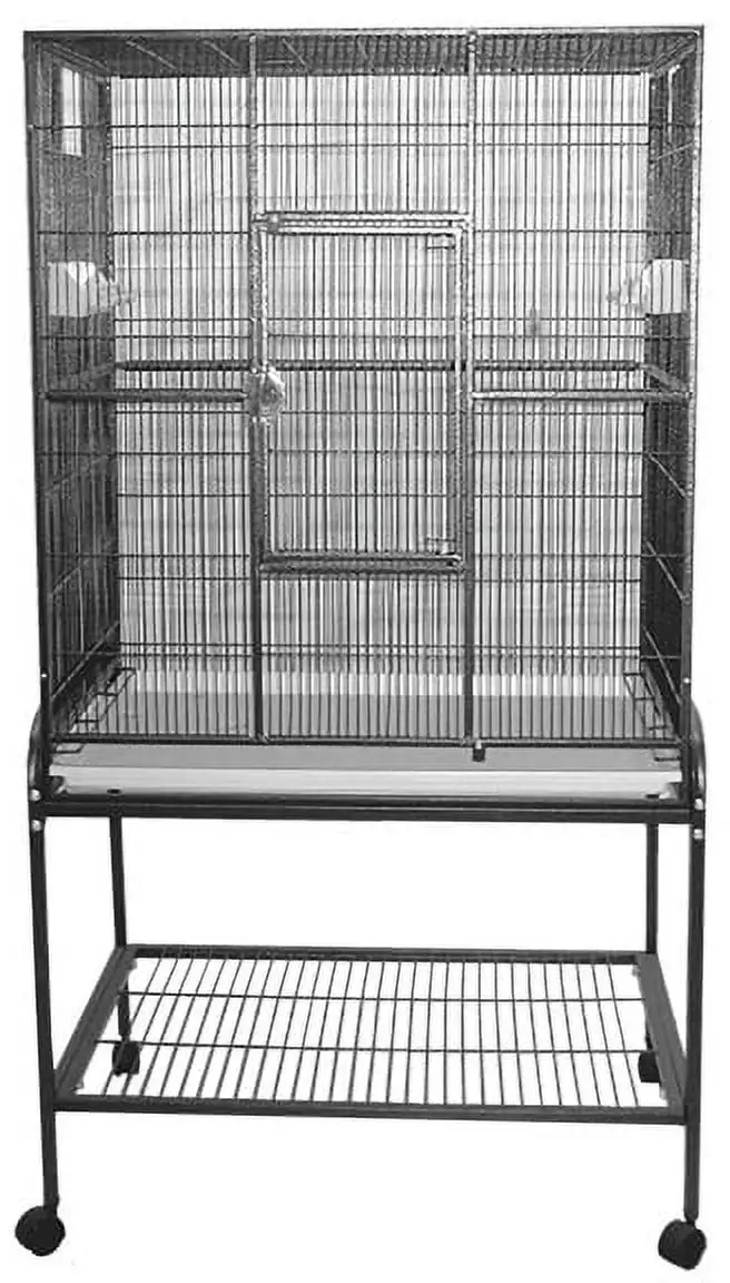 A and E Cage Co. Wrought Iron Flight Cage-Black