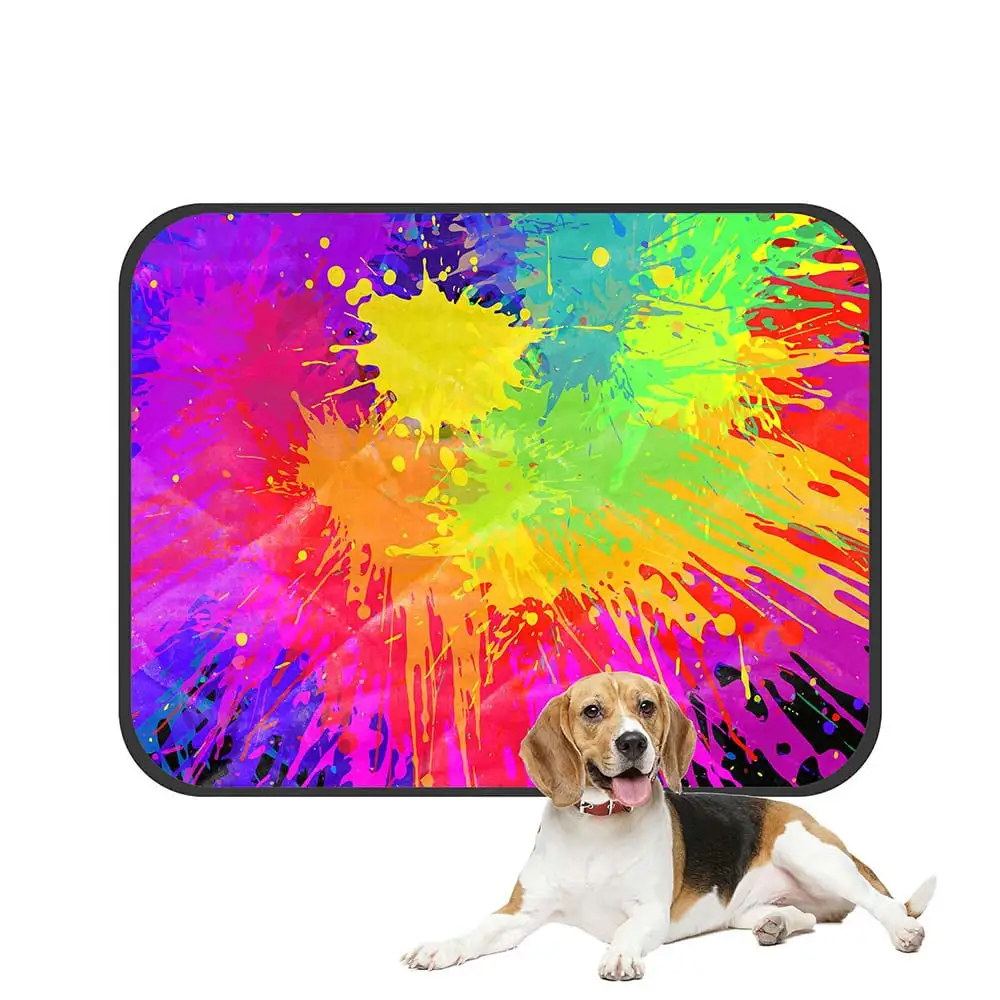 ABPHQTO Grunge Pet Dog Cat Bed Pee Pads Mat Cushion Potty Dogsblankets Crate Bed Kennel 14x18 inch