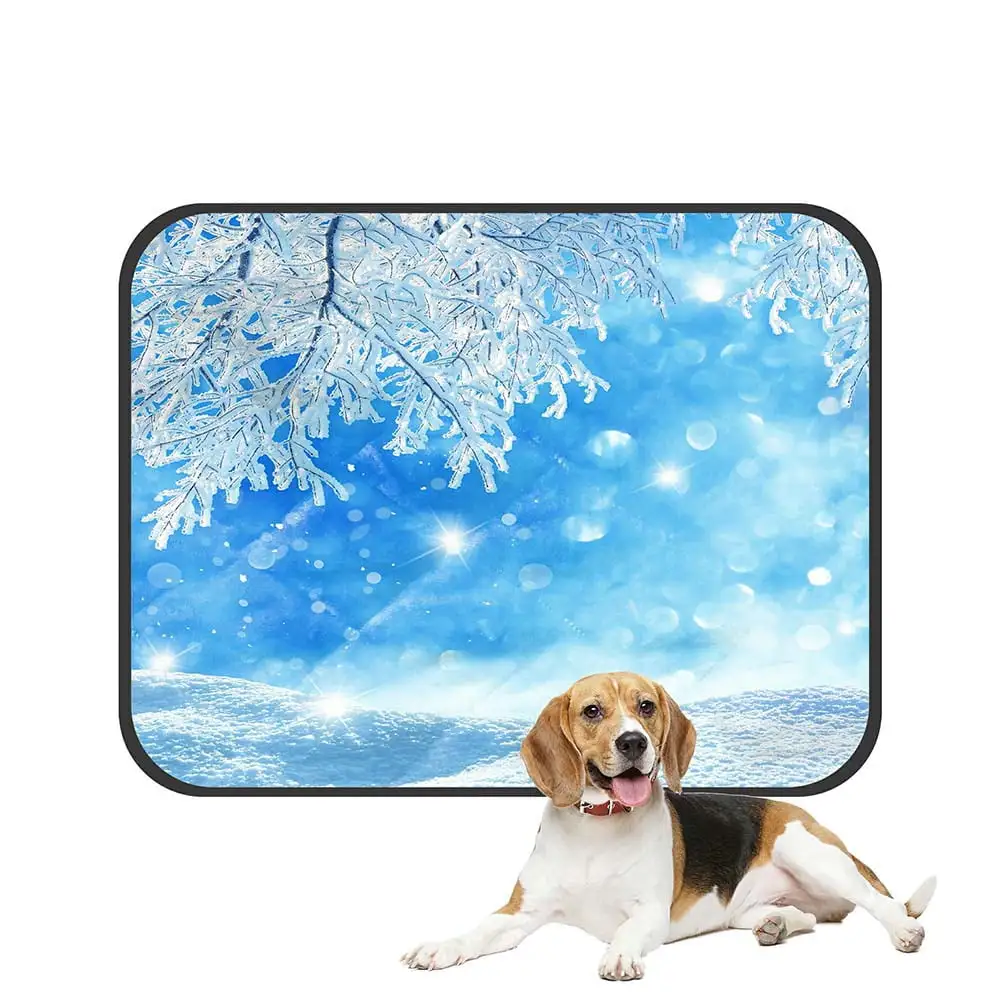 ABPHQTO Winter Pet Dog Cat Bed Pee Pads Mat Cushion Potty Dogsblankets Crate Bed Kennel 14x18 inch