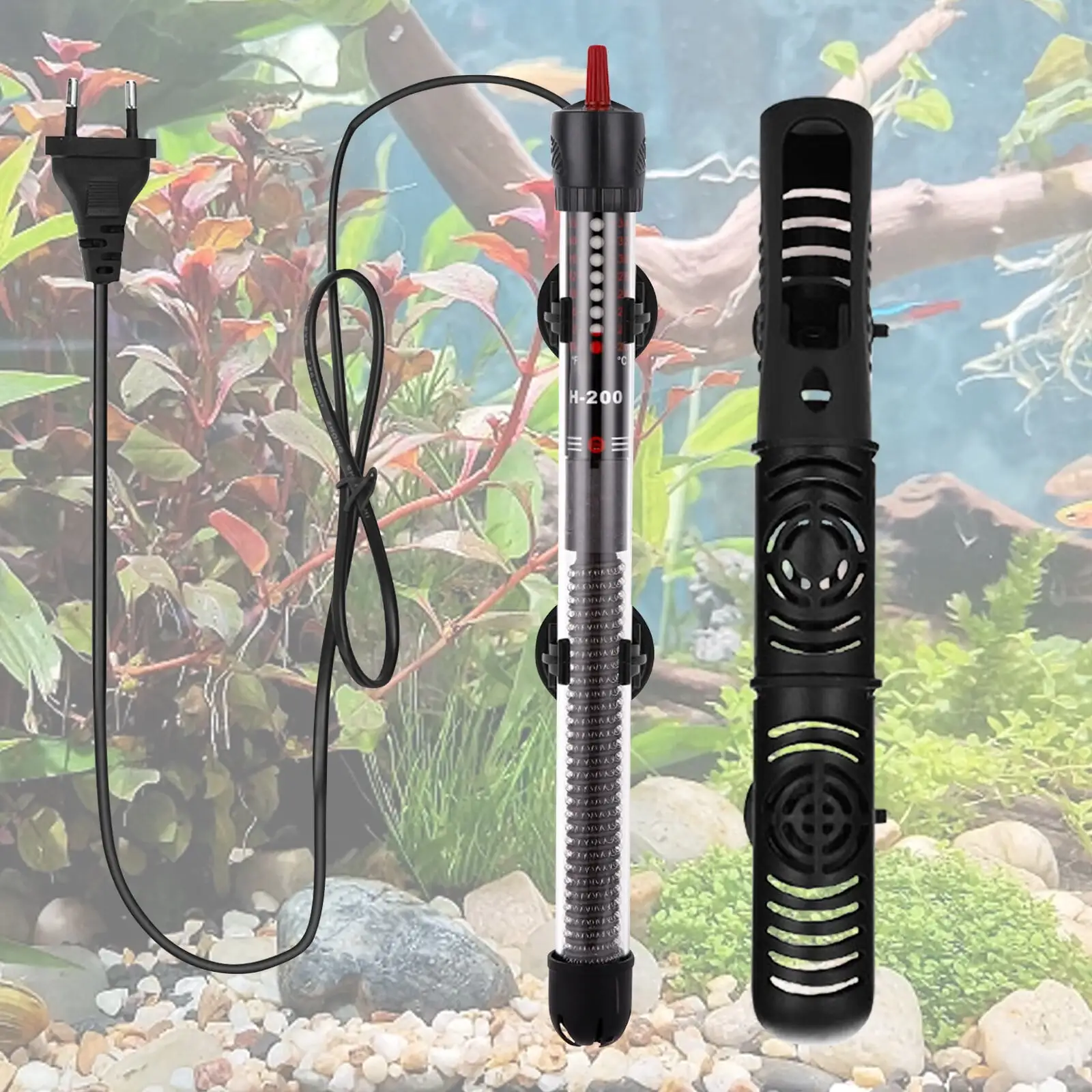 AOMOTA Premium Aquarium Heater Stick. Safe and Energy Saving. Accurate Temperature Control. Eco-friendly Submersible Water Heater for Fish Tank. 25W-300W