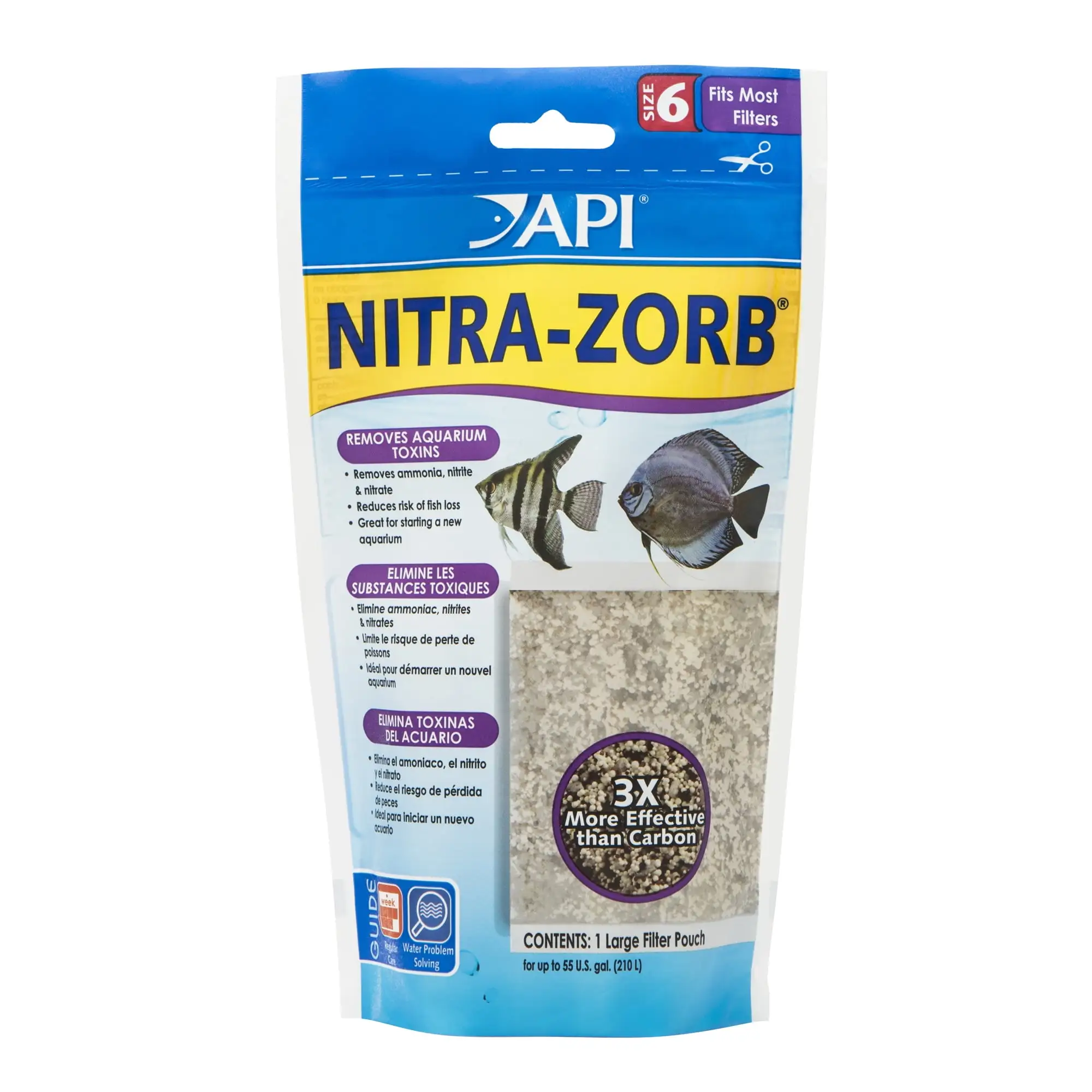 API Nitra-Zorb Size 6. Aquarium Canister Filter Filtration Pouch. 1-Count