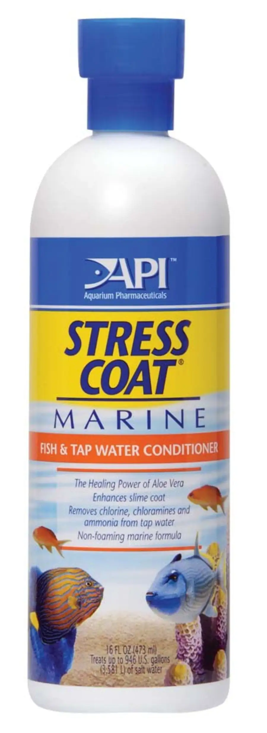 API Stress Coat Marine Fish & Tap Water Conditioner. 16 oz (Treats 948 Gallons)