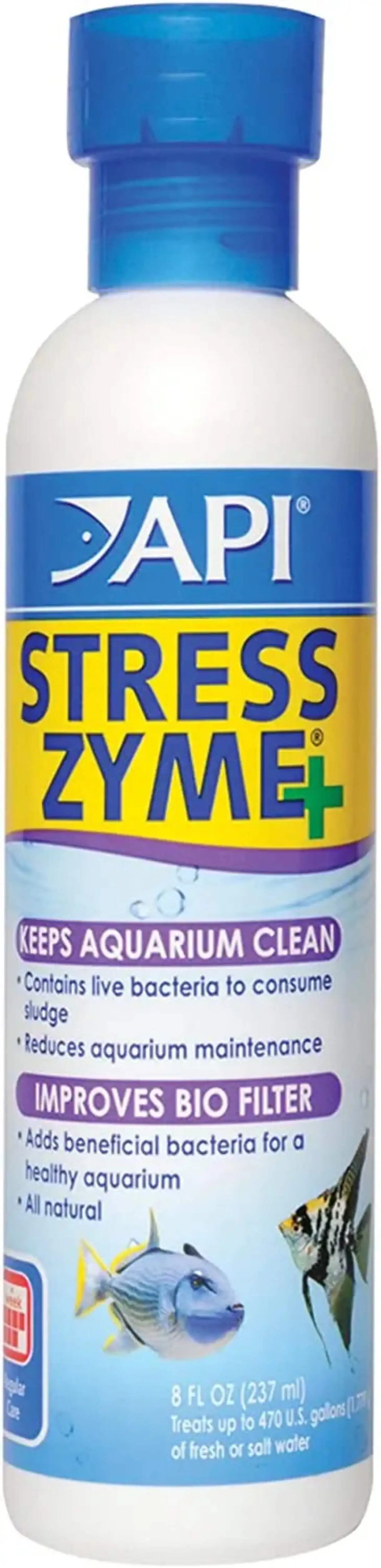 API Stress Zyme. Freshwater And Saltwater Aquarium Cleaning Solution. 8 oz