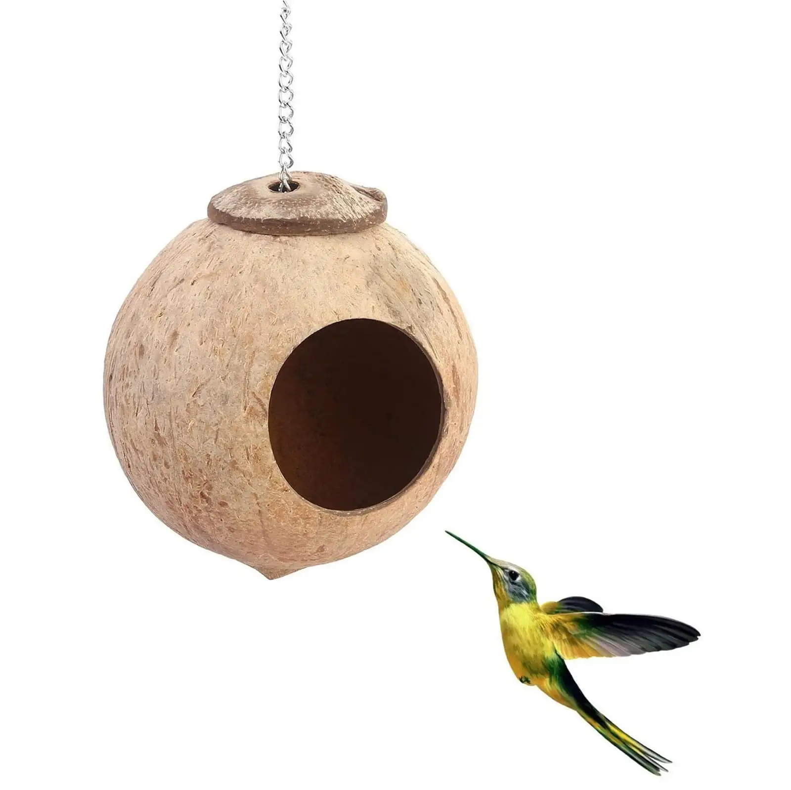 Accaprate HouseNatural Parrot House Bird Hummingbird House Pet Natural Parrot Bird Patio & Garden