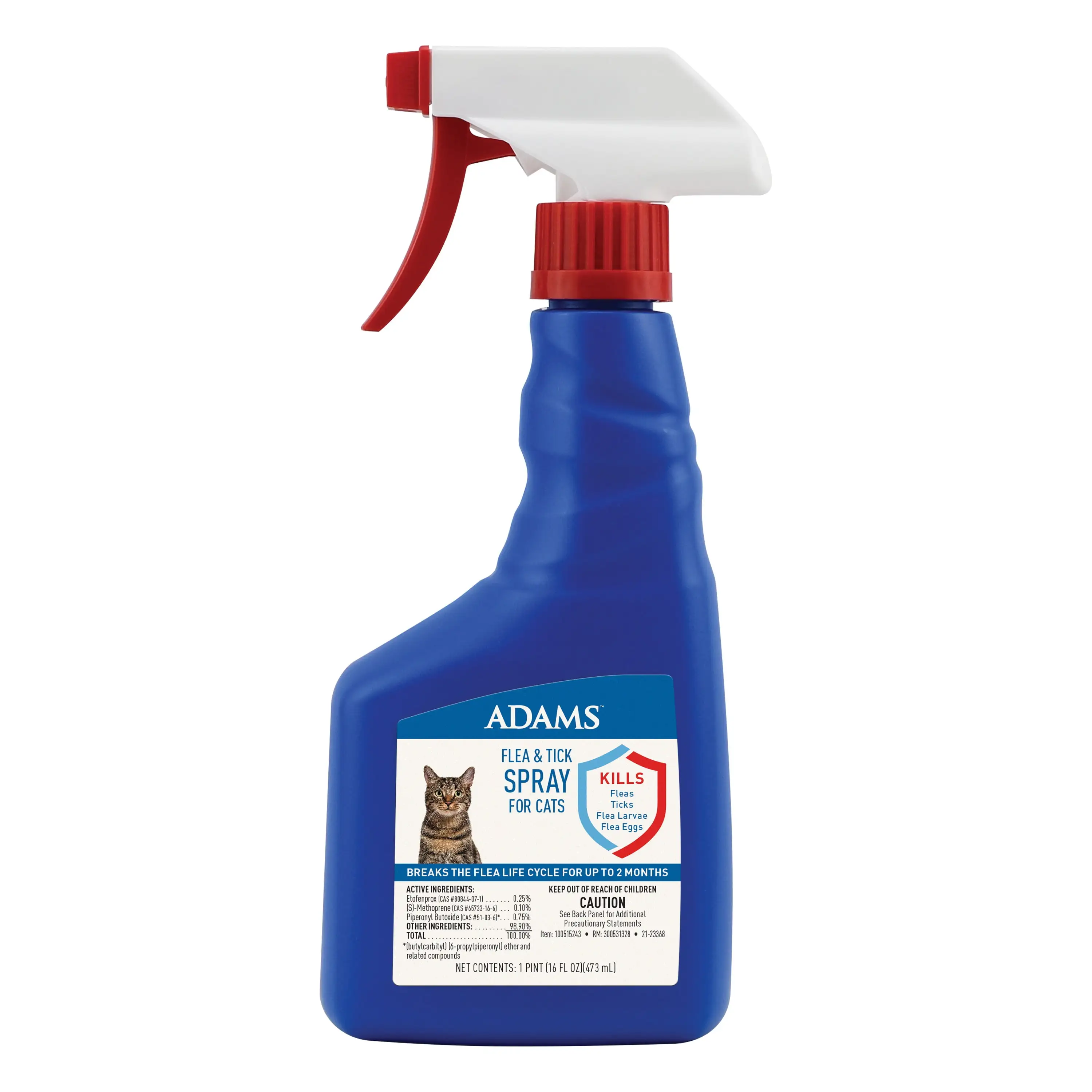 Adams Flea and Tick Spray for Cats. 16 Ounces