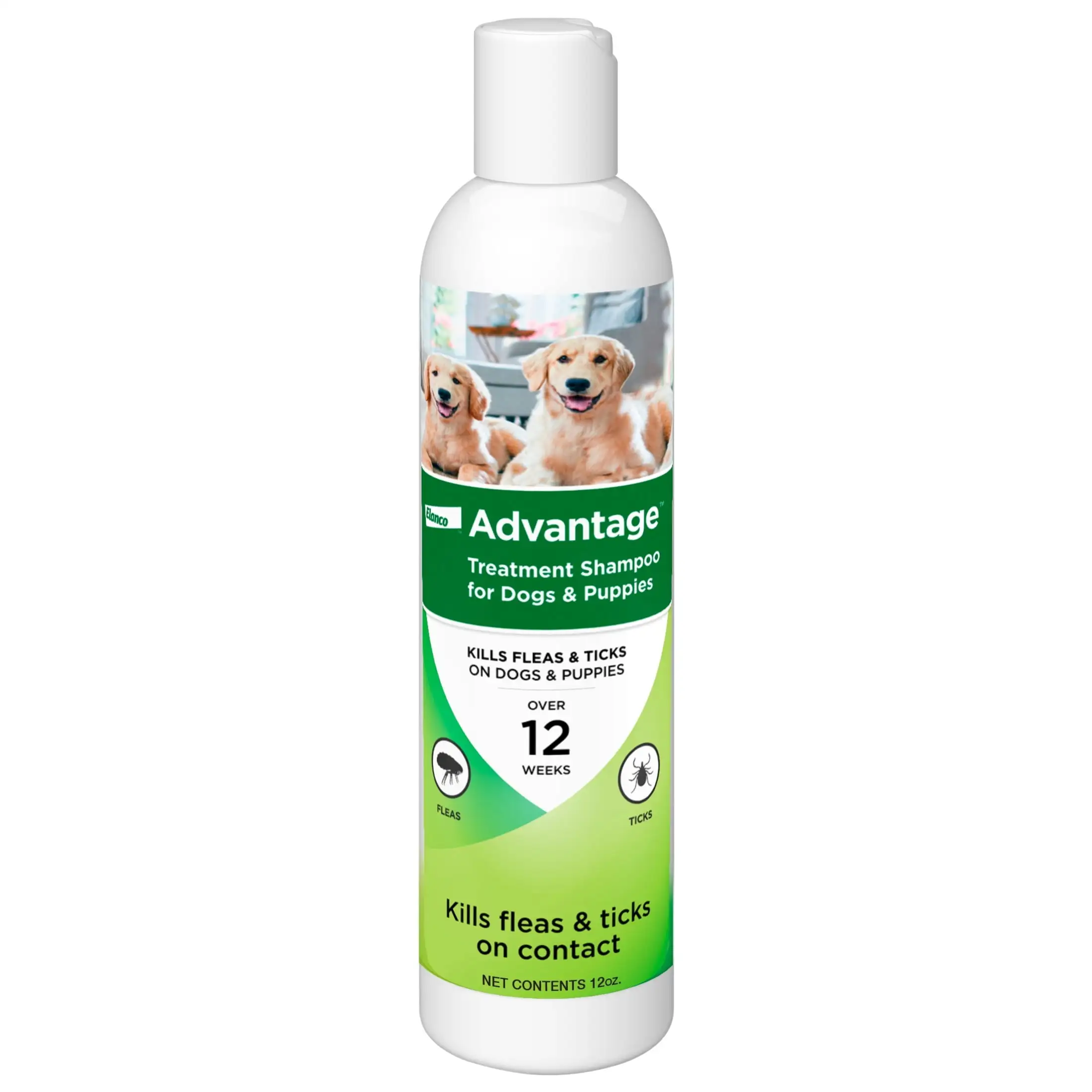 Advantage Dog Flea & Tick Shampoo for Puppies & Adult Dogs. Kills Fleas & Ticks. 12 oz.