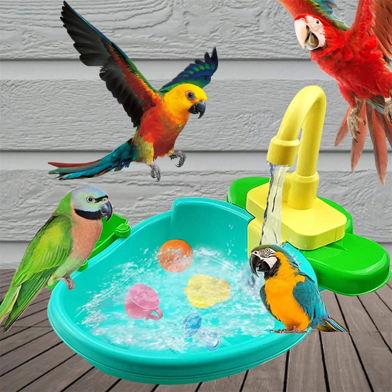 Adzgya Bathroom Products Bird Bath Bathtub Swimming Shower Automatic Dispenser for Pool 15pcs Water P Toy Bathroom Products