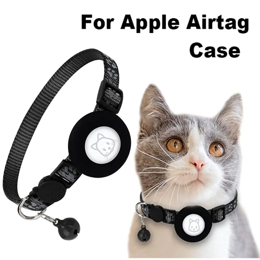 for AirTag Integrated for Apple Air Tag Cat Collar. Reflective GPS Cat Collar for AirTag Mount and Bell. Lightweight Cat Collars for Cats. Kittens and Puppies