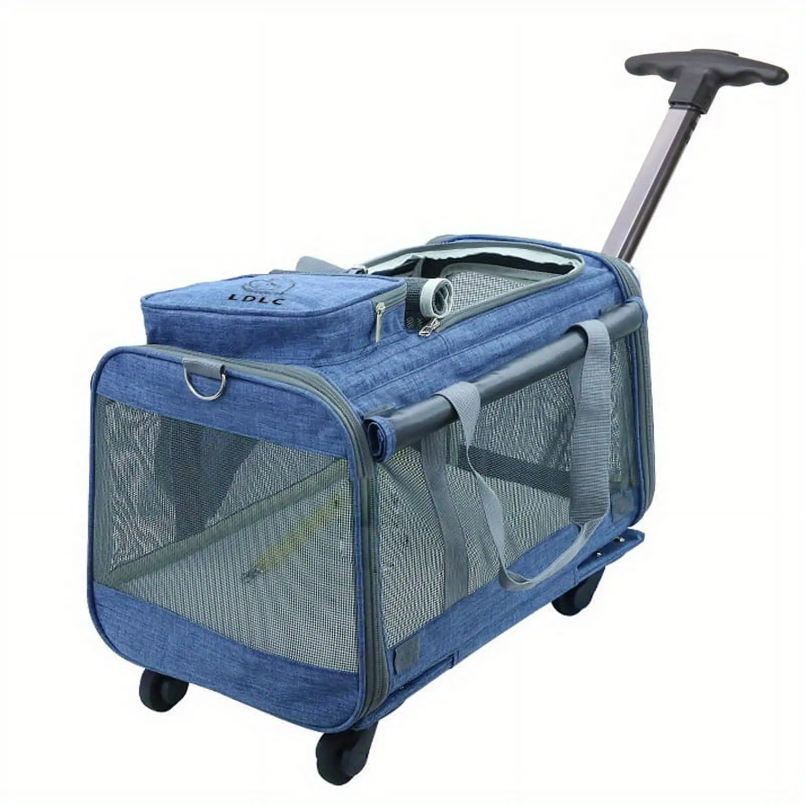 Airline-Approved Cat Carrier: Detachable. Wheeled Pet Carrier for Dogs and Cats